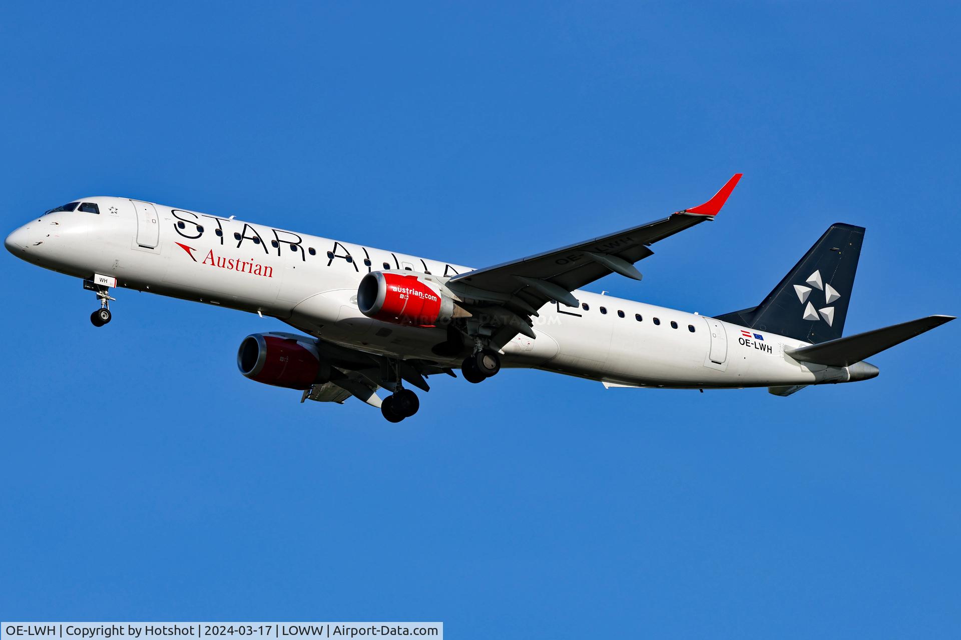 OE-LWH, 2011 Embraer 195LR (ERJ-190-200LR) C/N 19000486, On final runway 34