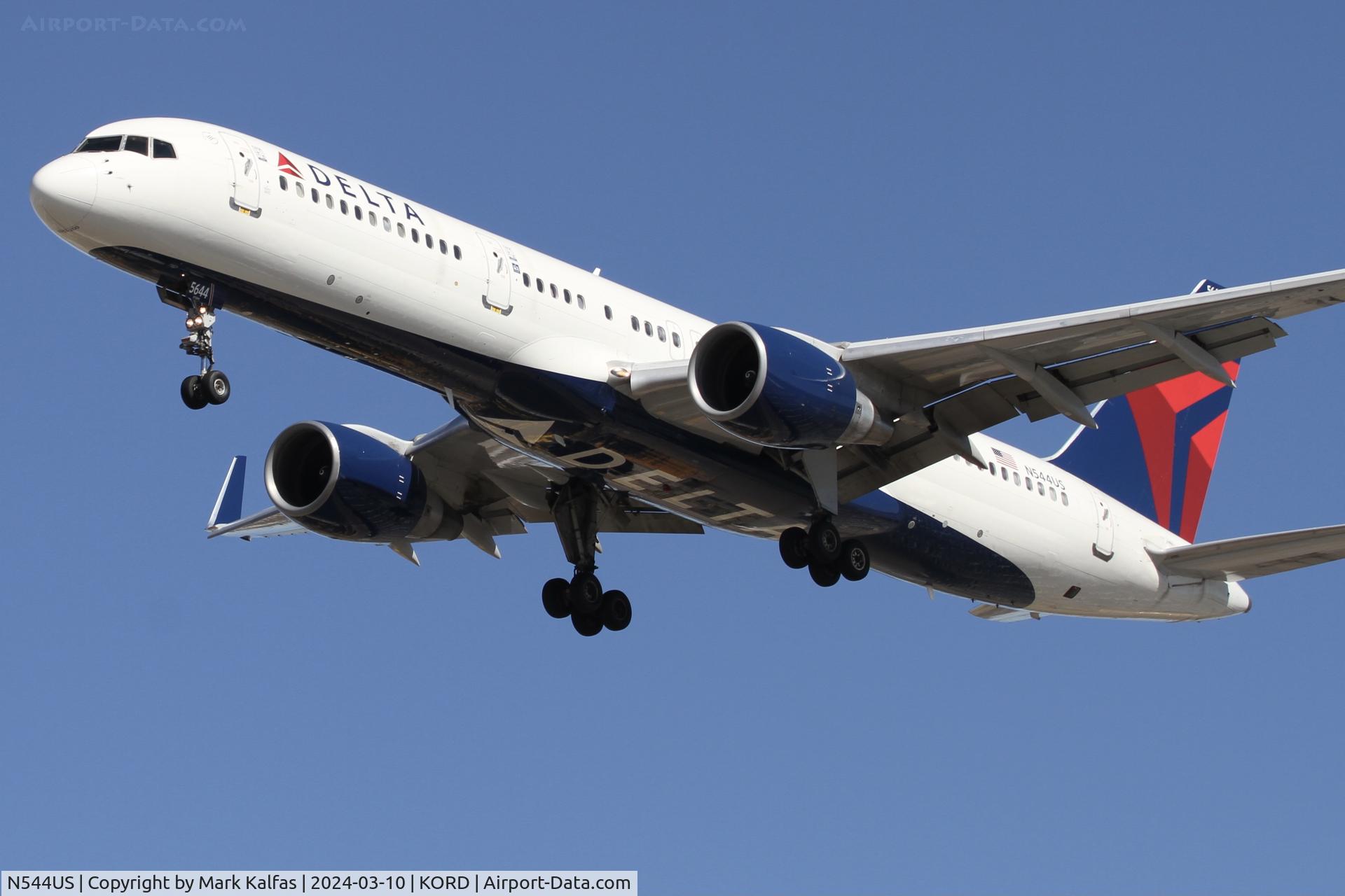 N544US, 1996 Boeing 757-251 C/N 26491, B752 Delta Airlines Boeing 757-251(WL) N544US DAL1477  ATL-ORD