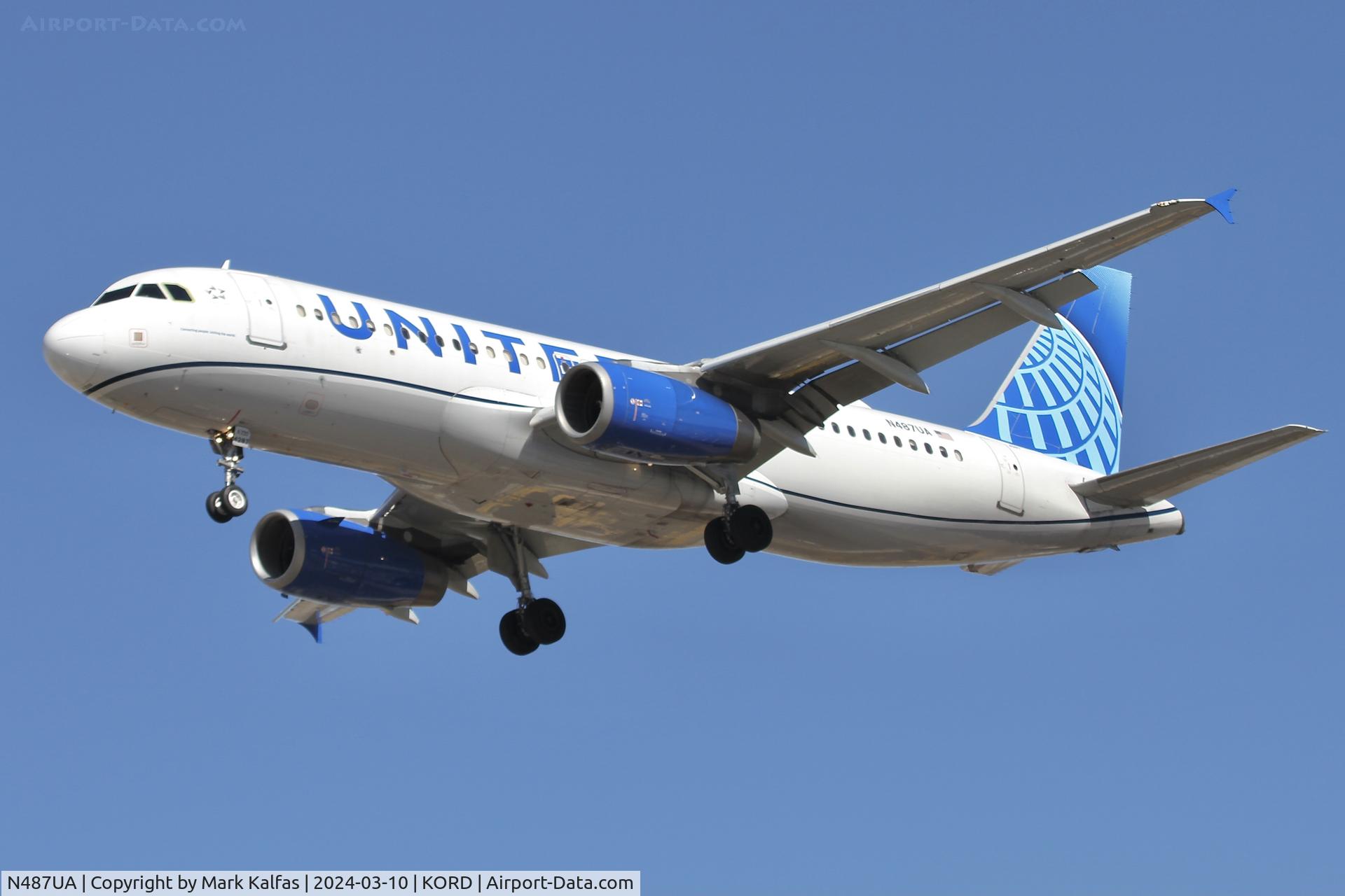 N487UA, 2002 Airbus A320-232 C/N 1669, A320 United Airlines Airbus A320-232 N487UA UAL2076 DCA-ORD