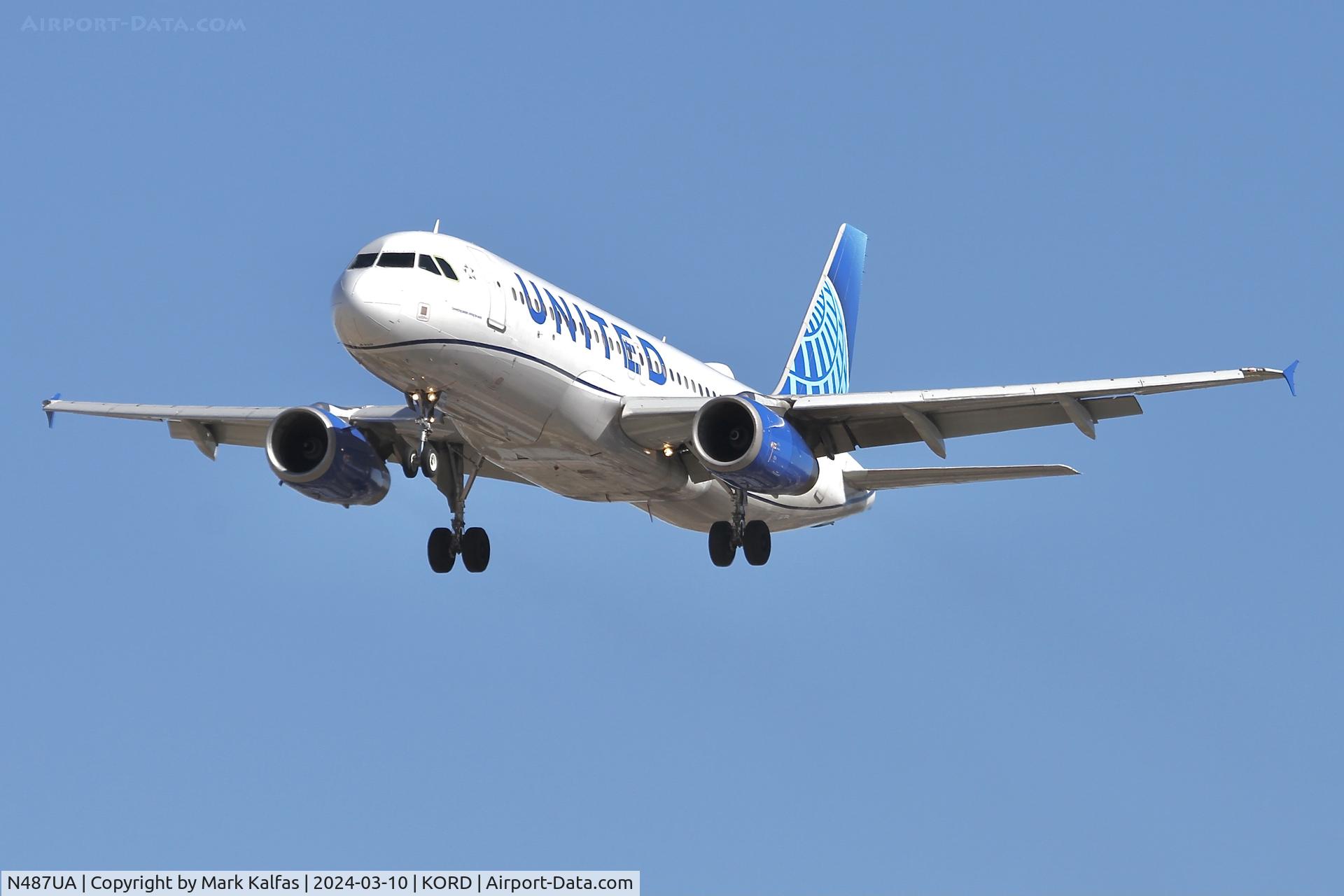 N487UA, 2002 Airbus A320-232 C/N 1669, A320 United Airlines Airbus A320-232 N487UA UAL2076 DCA-ORD