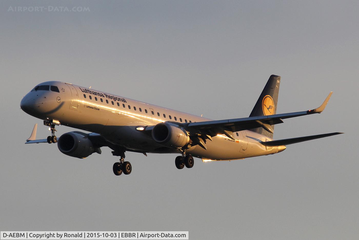 D-AEBM, 2012 Embraer 195LR (ERJ-190-200LR) C/N 19000523, at ebbr