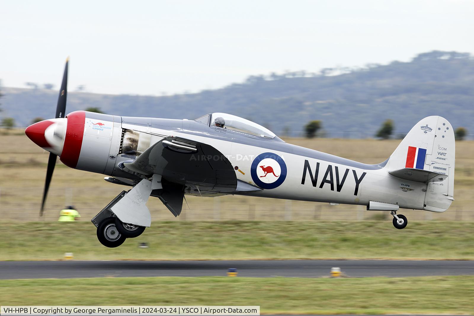 VH-HPB, 1949 Hawker Sea Fury T.20 C/N 37525, Warbirds Over Scone 2024.