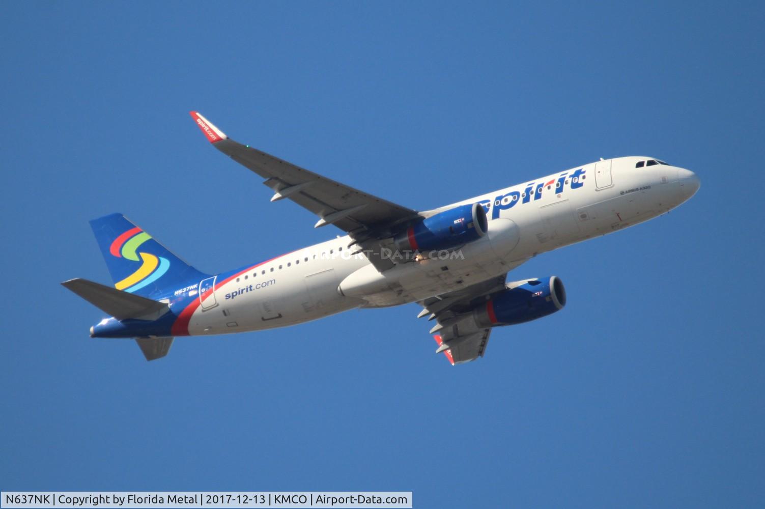 N637NK, 2015 Airbus A320-232 C/N 6436, NKS A320 blue/white zx MCO-ORD