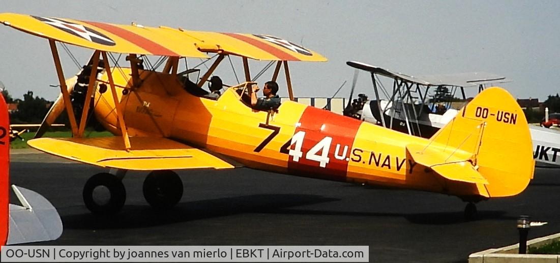 OO-USN, 1942 Boeing PT-17 Kaydet (A75N1) C/N 75-4695, ex-slide