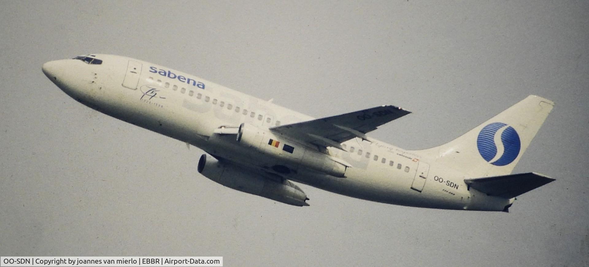 OO-SDN, 1975 Boeing 737-229 C/N 21176, ex-slide