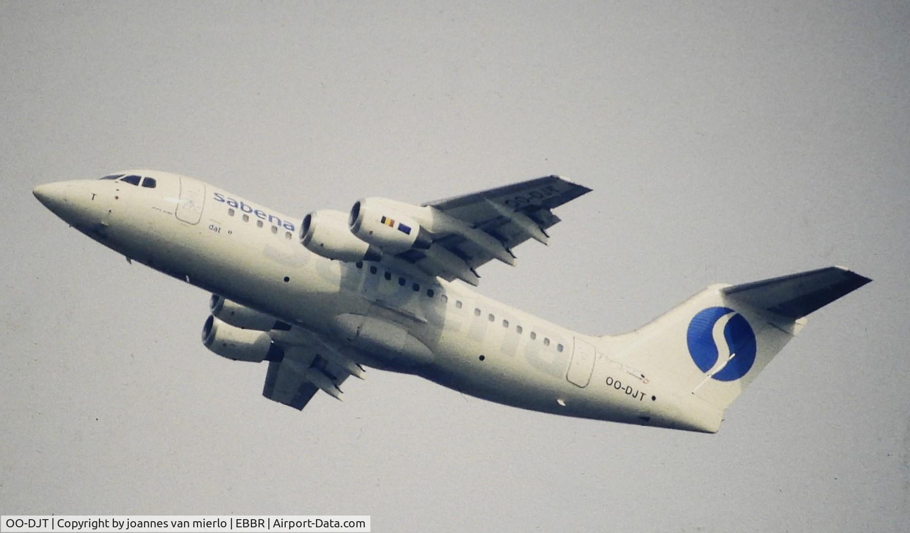 OO-DJT, 1996 British Aerospace Avro 146-RJ85 C/N E.2294, ex-slide