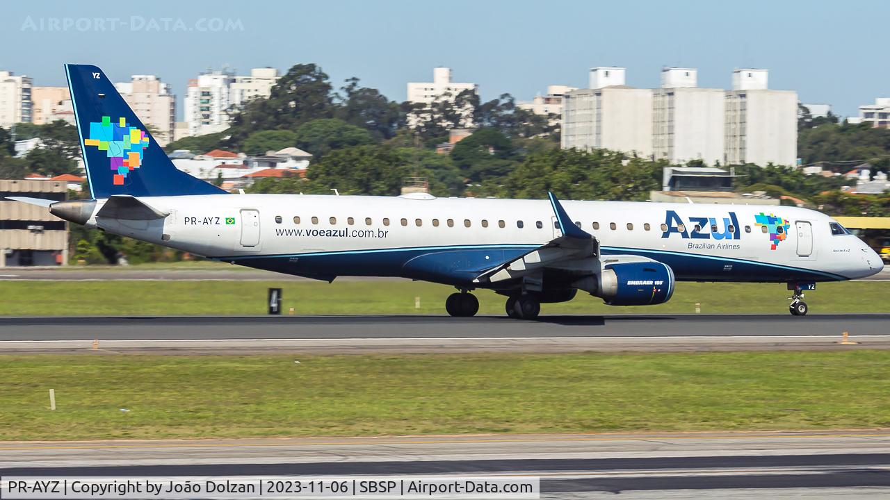 PR-AYZ, 2011 Embraer 195AR (ERJ-190-200IGW) C/N 19000484, At Congonhas.