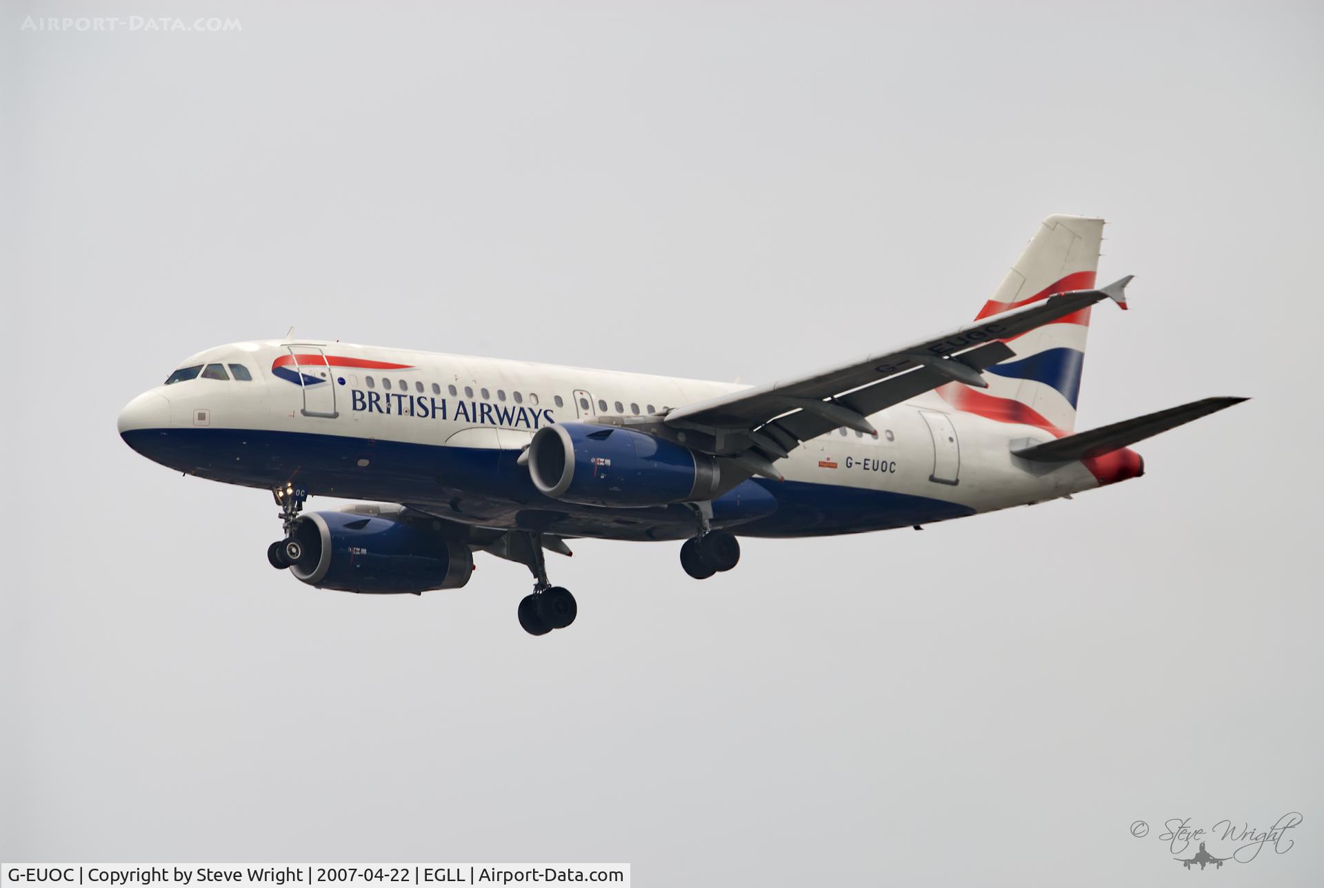 G-EUOC, 2001 Airbus A319-131 C/N 1537, London Heathrow Airport