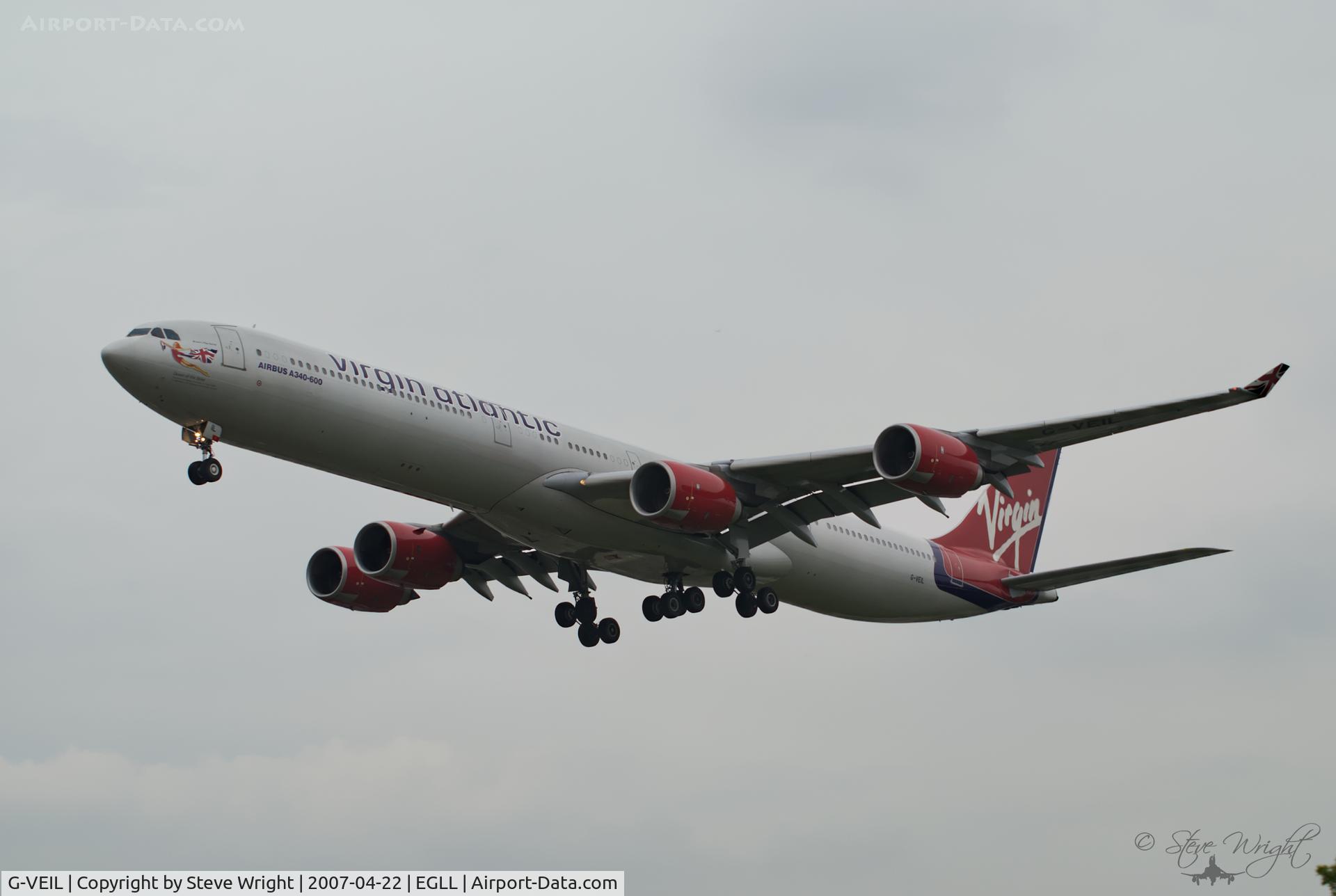 G-VEIL, 2004 Airbus A340-642 C/N 575, London Heathrow Airport