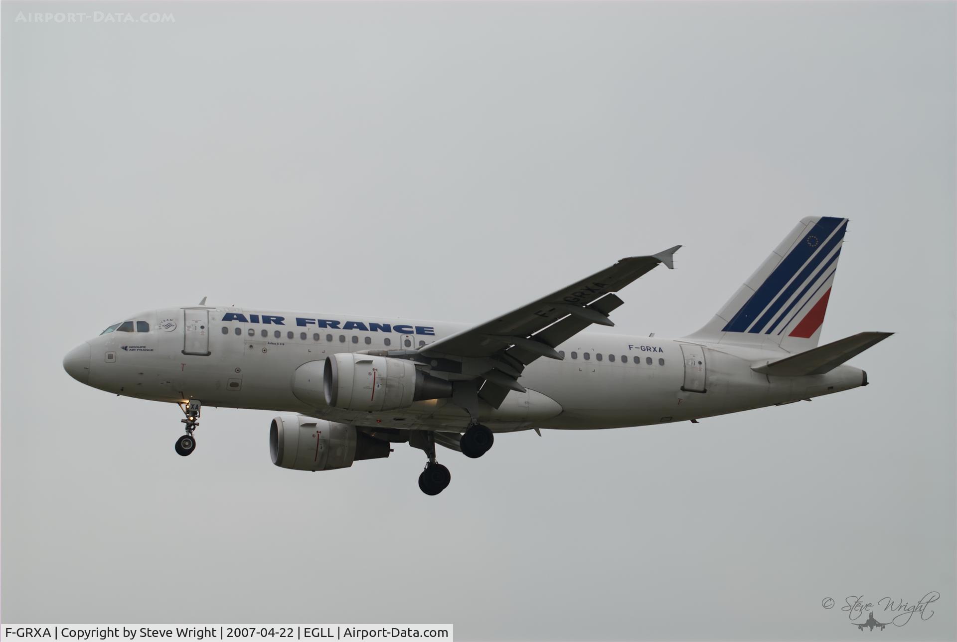 F-GRXA, 2001 Airbus A319-111 C/N 1640, London Heathrow Airport