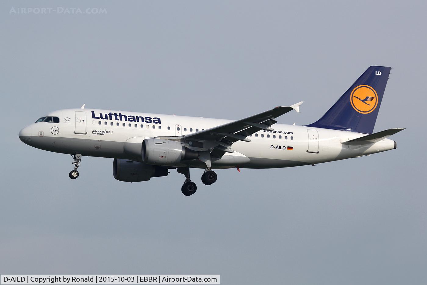 D-AILD, 1996 Airbus A319-114 C/N 623, at ebbr