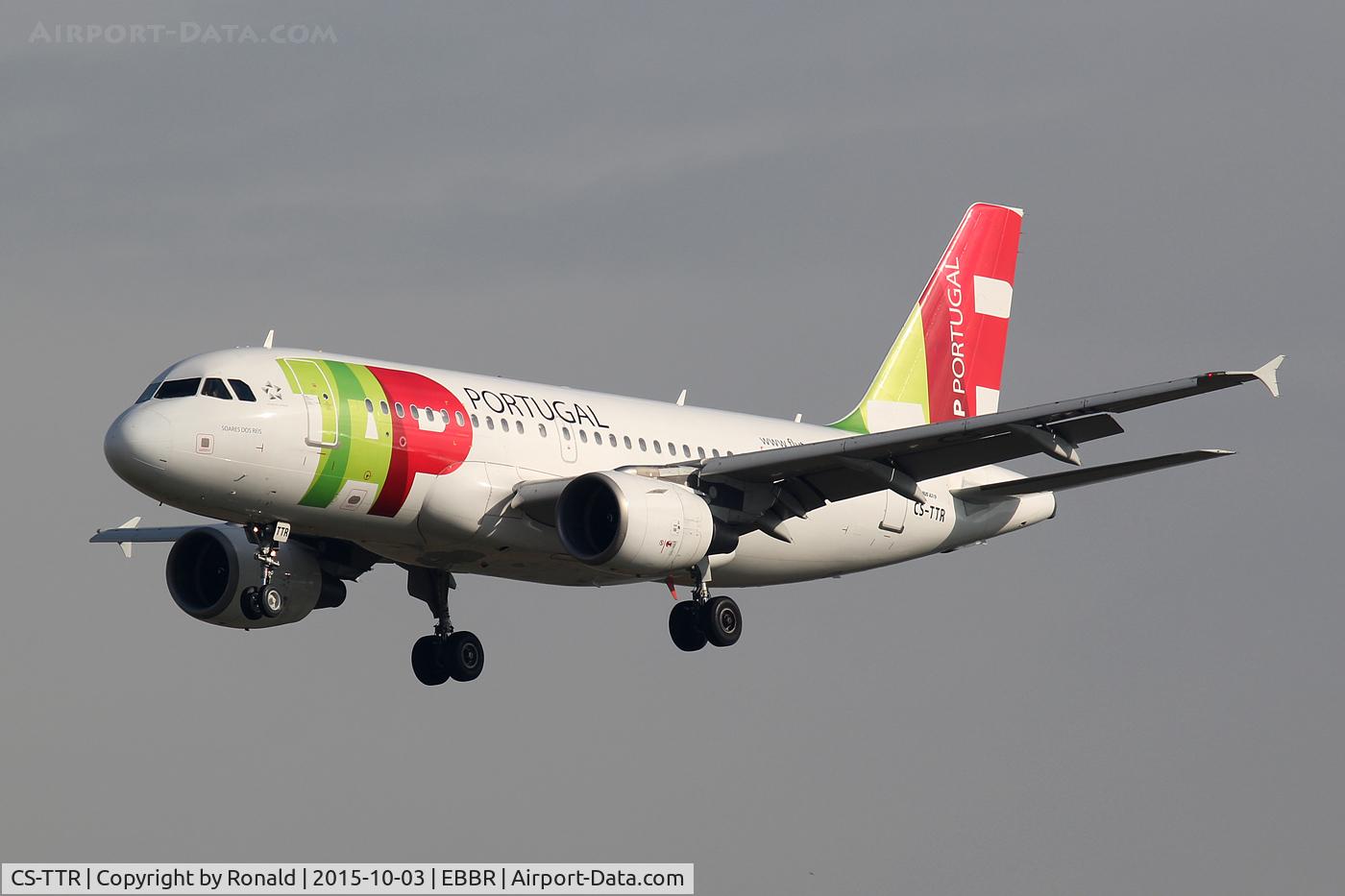CS-TTR, 2002 Airbus A319-112 C/N 1756, at ebbr