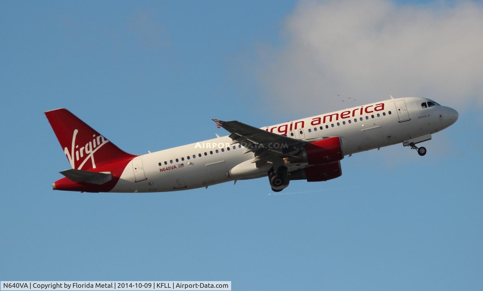 N640VA, 2007 Airbus A320-214 C/N 3349, VRD A320 zx FLL-LAX