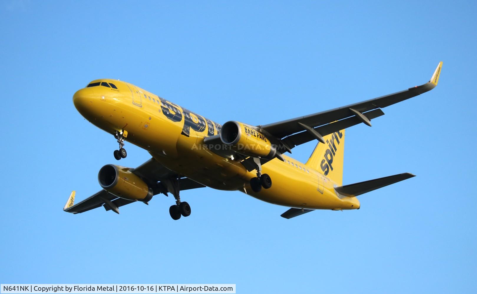 N641NK, 2015 Airbus A320-232 C/N 6566, NKS A320 yellow zx ORD-TPA
