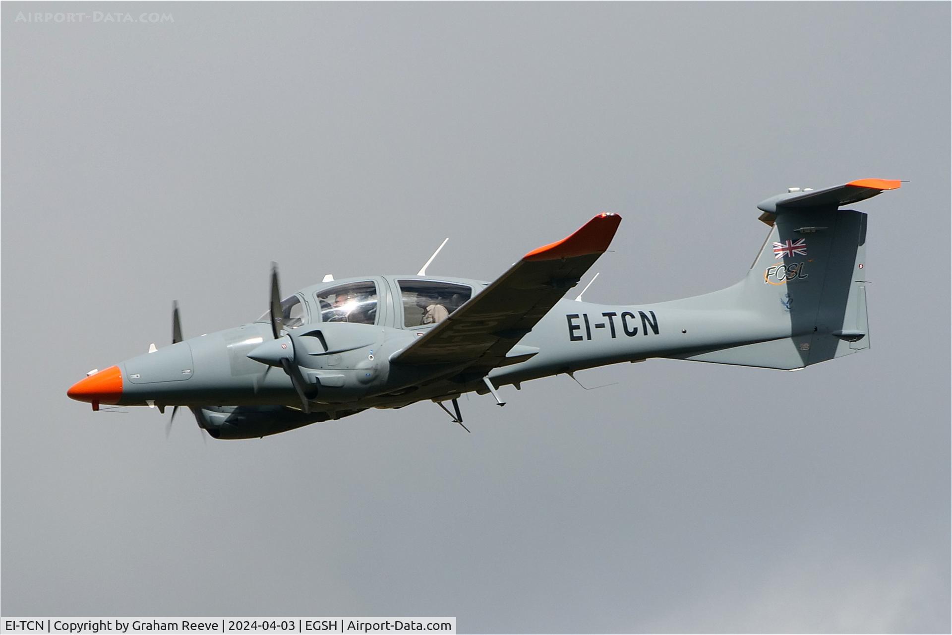 EI-TCN, 2017 Diamond DA-62 C/N 62.044, On approach to Norwich.