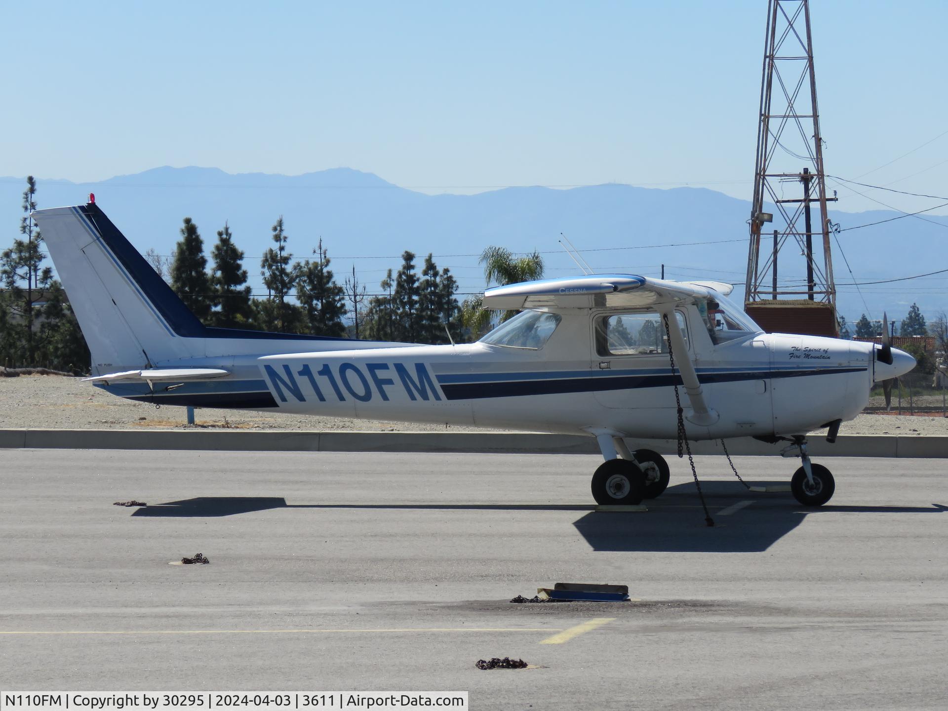 N110FM, 1975 Cessna 150M C/N 15076809, Parked