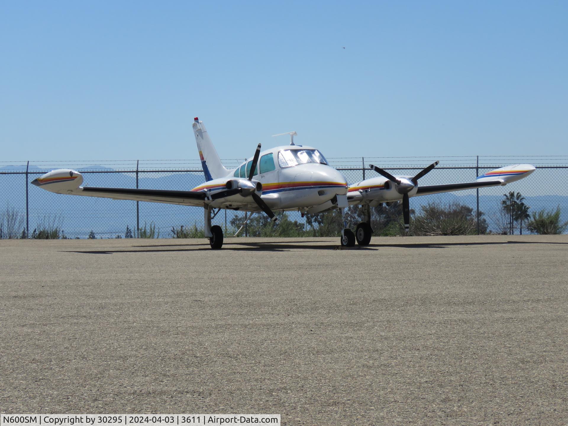 N600SM, 1966 Cessna 320E Executive Skyknight C/N 320E0084, Parked