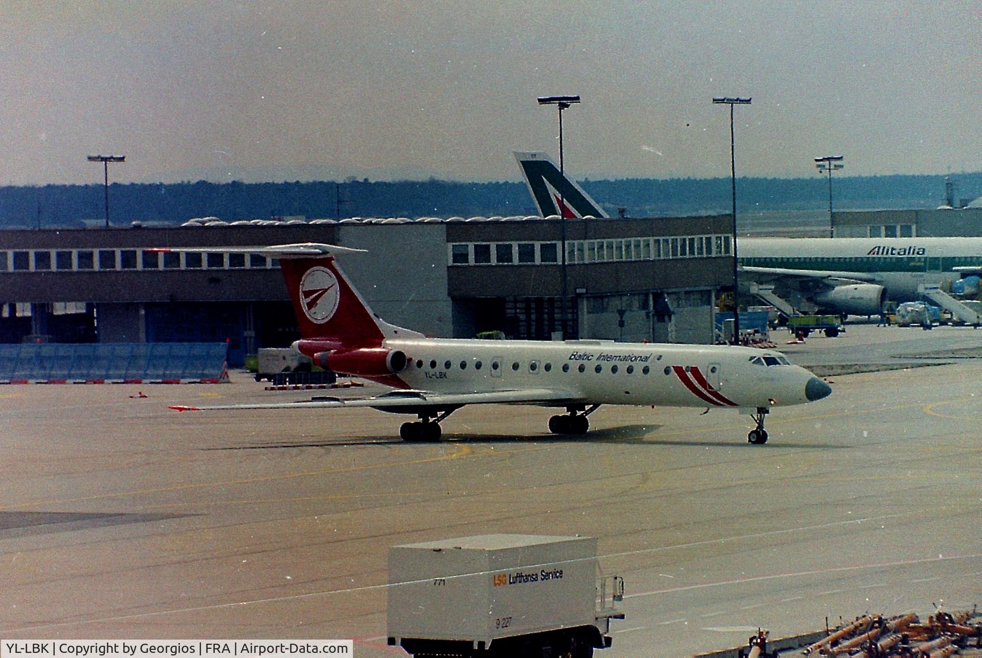 YL-LBK, Tupolev Tu-134A C/N 63425, FRA Airport