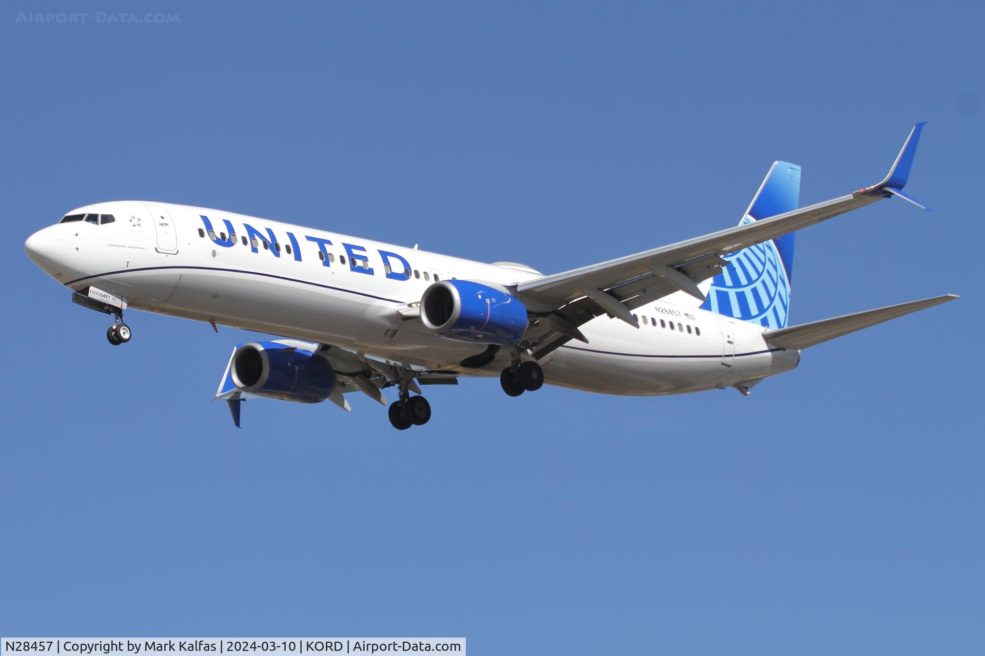 N28457, 2012 Boeing 737-924/ER C/N 41744, B738 United Airlines BOEING 737-824 N28457 UAL2602 MIA-ORD