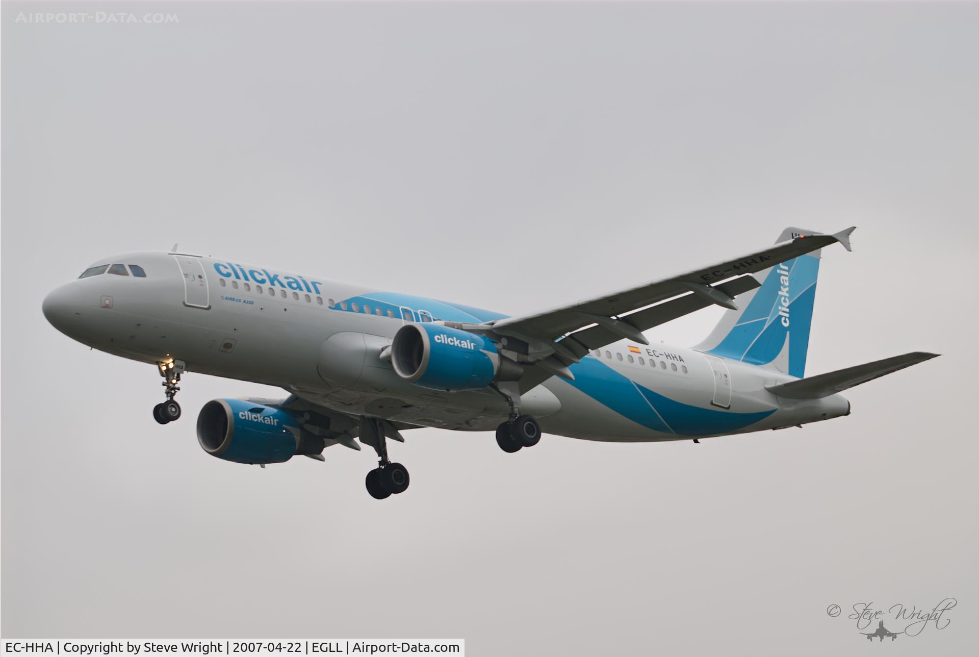 EC-HHA, 2000 Airbus A320-214 C/N 1221, London Heathrow Airport