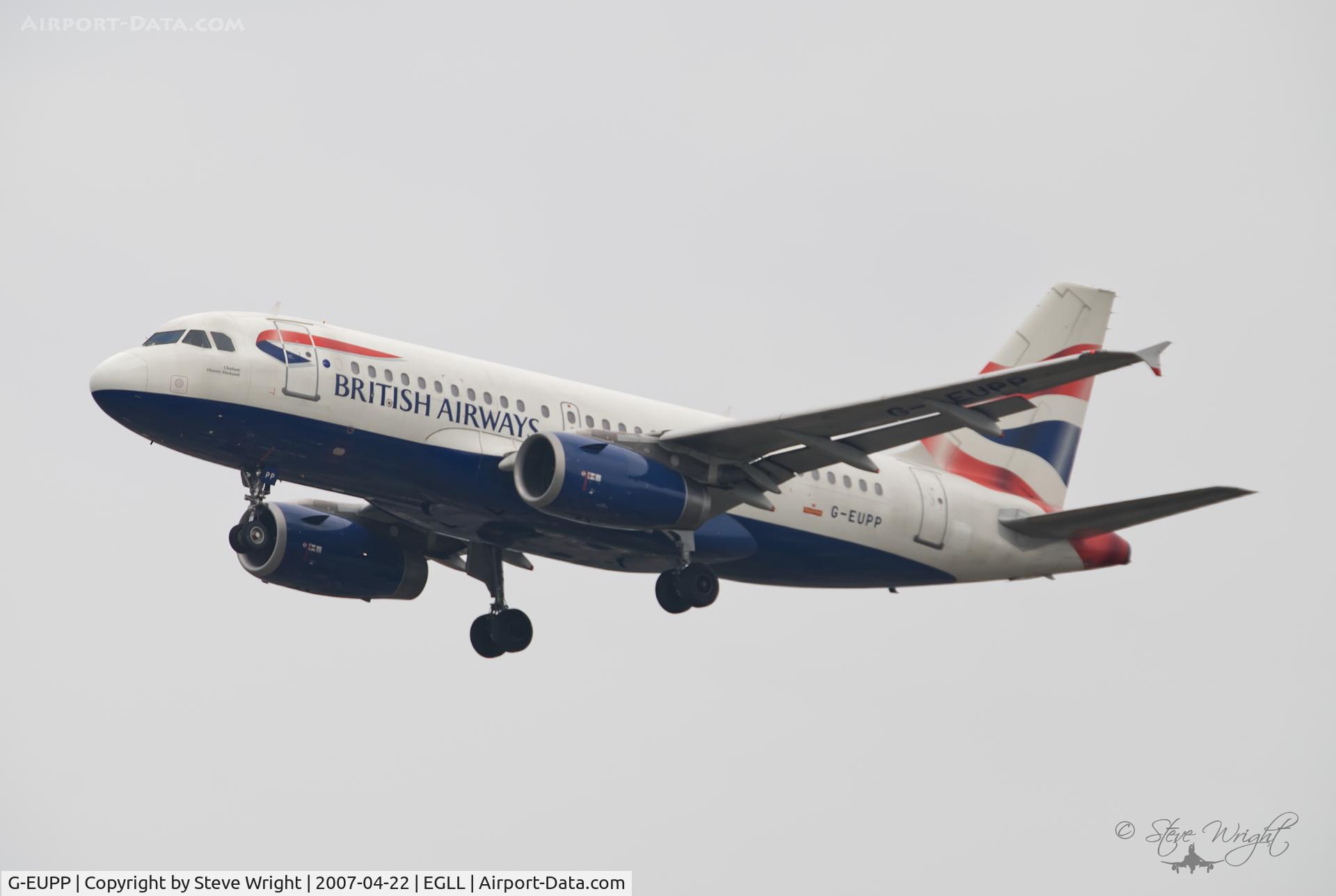 G-EUPP, 2000 Airbus A319-131 C/N 1295, London Heathrow Airport