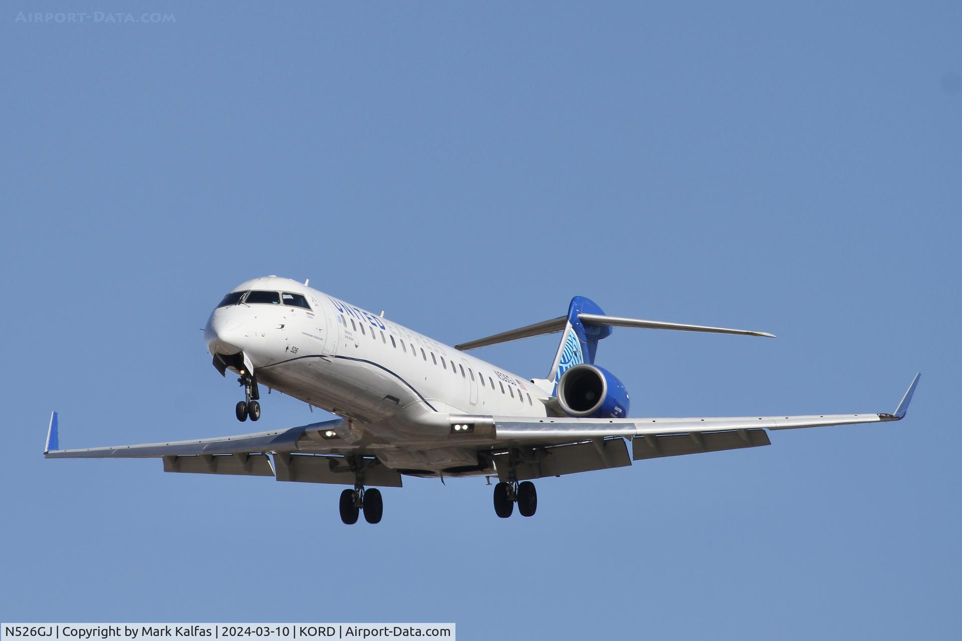 N526GJ, 2003 Bombardier CRJ-700 (CL-600-2C10) Regional Jet C/N 10129, CRJ7 GoJet/United Express Bombardier CRJ-701 (CRJ-550) CL-600-2C10 N526GJ GJS4475 TYS-ORD