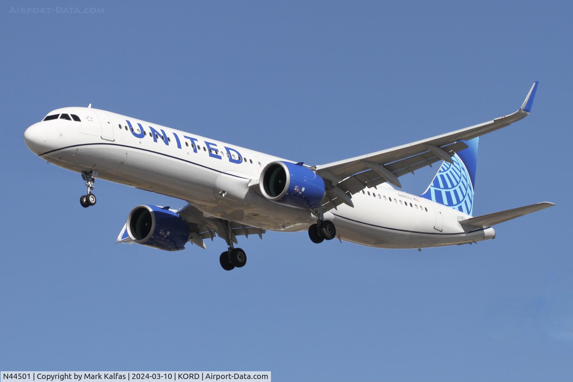 N44501, 2023 Airbus A321-271NX C/N 11500, A21N United Airlines Airbus A321neo N44501 UAL511 RSW-ORD