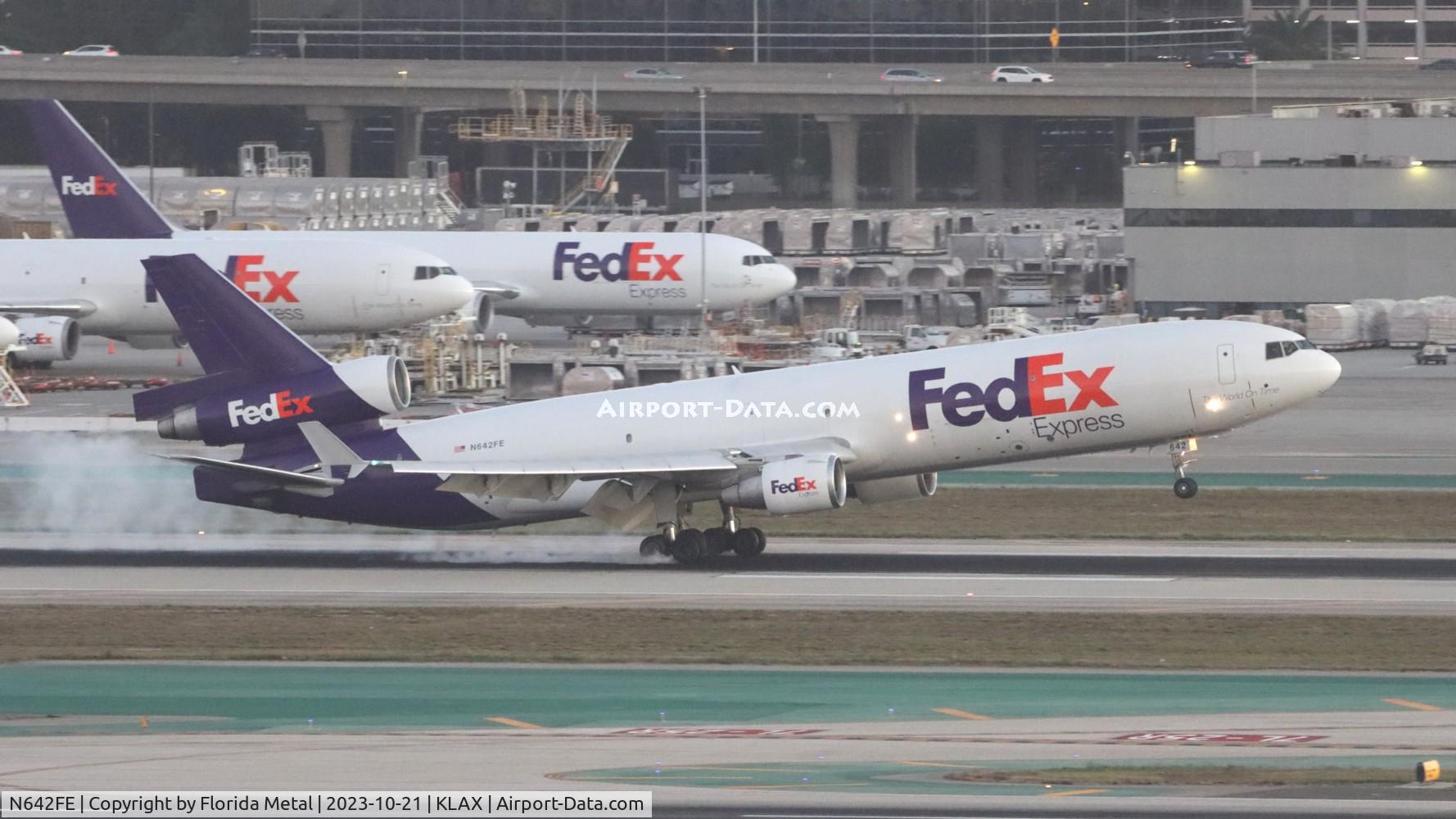 N642FE, 1992 McDonnell Douglas MD-11F C/N 48485, FDX MD-11F zx MEM-LAX