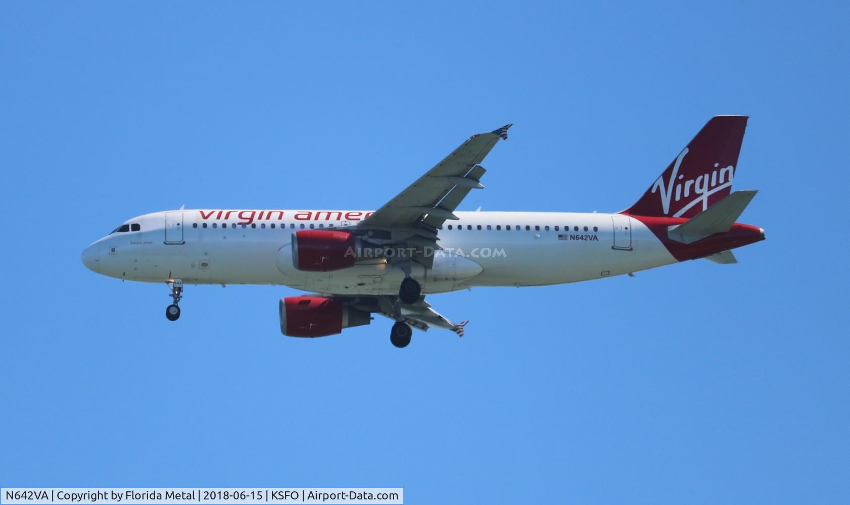 N642VA, 2008 Airbus A320-214 C/N 3670, VRD A320 zx MMUN-SFO