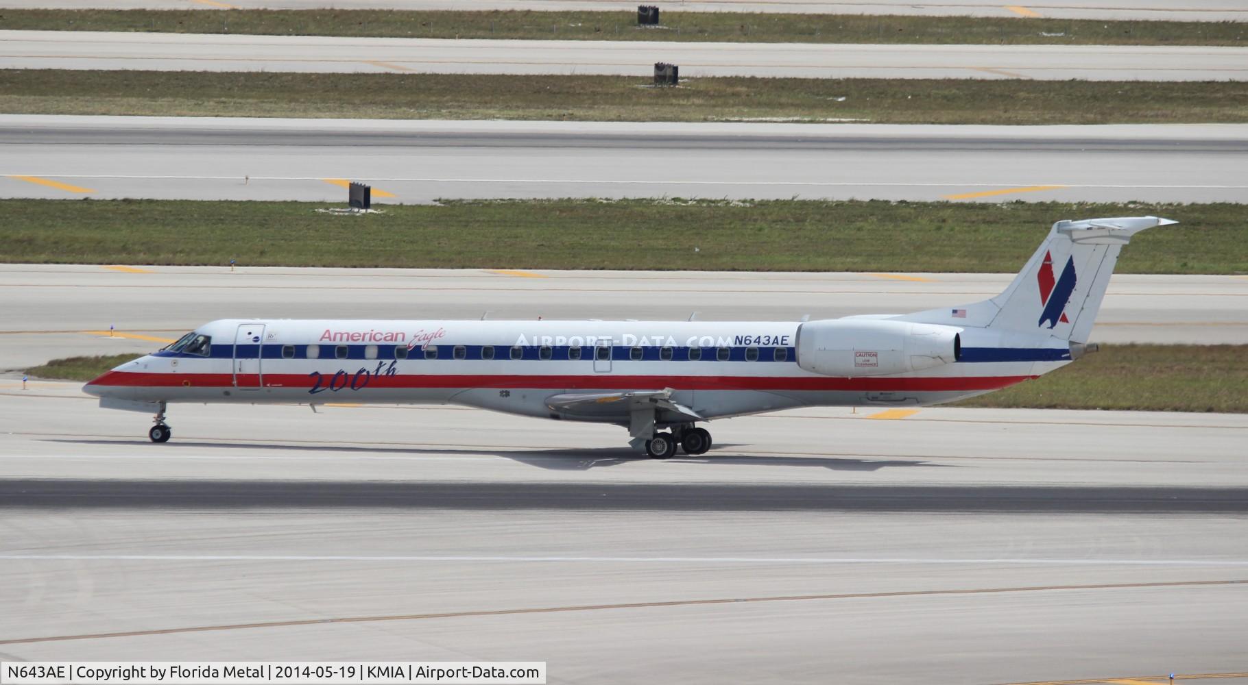 N643AE, 1999 Embraer ERJ-145LR (EMB-145LR) C/N 145200, ENY/AE E145 oc zx JAX-MIA