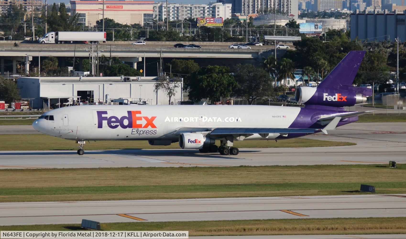 N643FE, McDonnell Douglas MD-11F C/N 48486, FDX MD-11F zx FLL-MEM