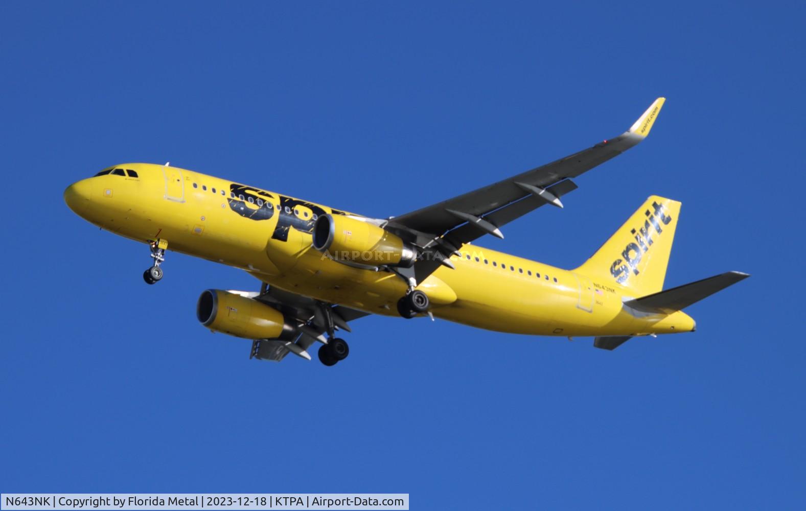 N643NK, 2015 Airbus A320-232 C/N 6616, NKS A320 yellow zx PHL-TPA