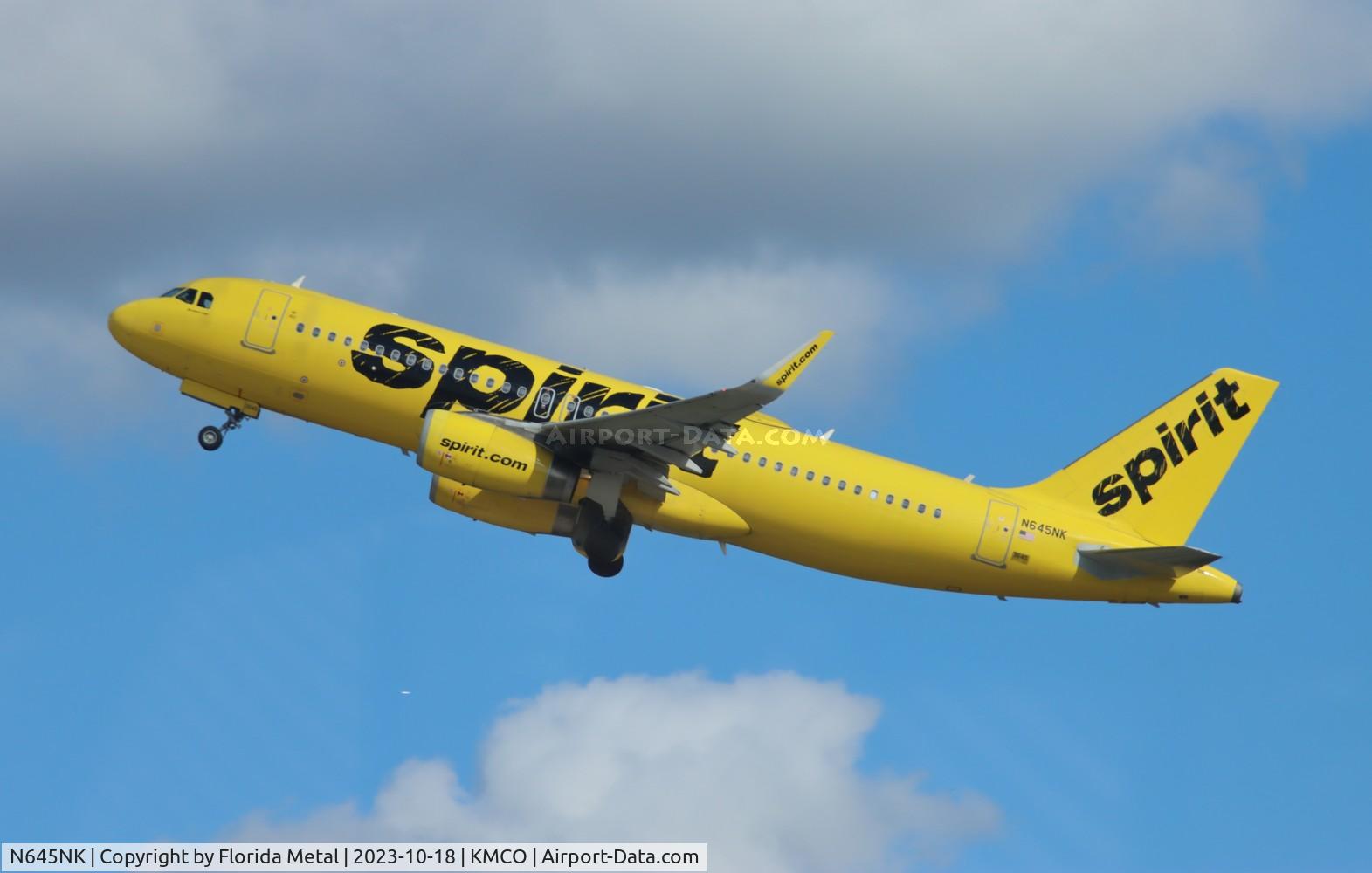 N645NK, 2016 Airbus A320-232 C/N 7008, NKS A320 yellow zx MCO-ORD