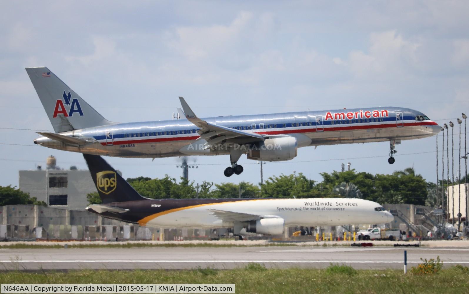 N646AA, 1991 Boeing 757-223 C/N 24604, AAL 752 oc zx DFW-MIA