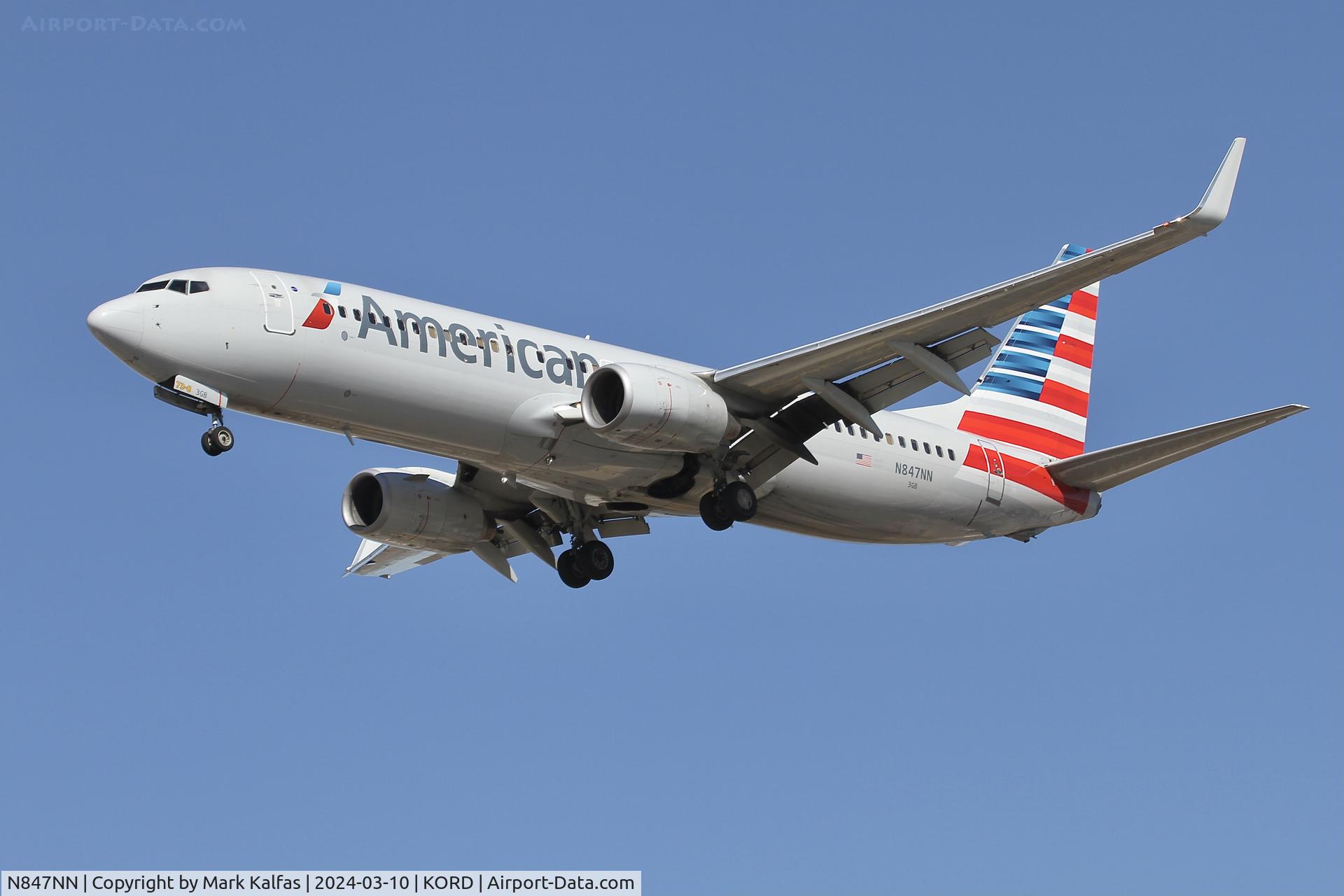 N847NN, 2010 Boeing 737-823 C/N 29575, B738 American Airlines Boeing 737-823 N847NN AAL2236 MSY-ORD