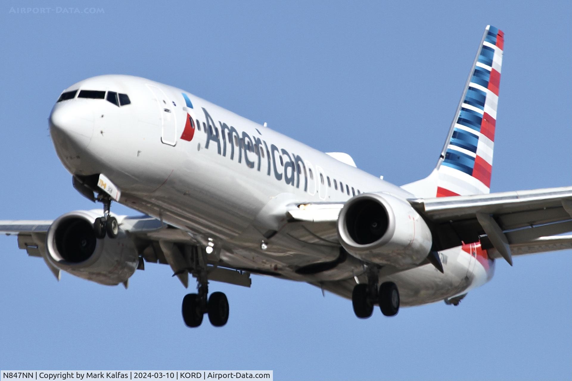 N847NN, 2010 Boeing 737-823 C/N 29575, B738 American Airlines Boeing 737-823 N847NN AAL2236 MSY-ORD