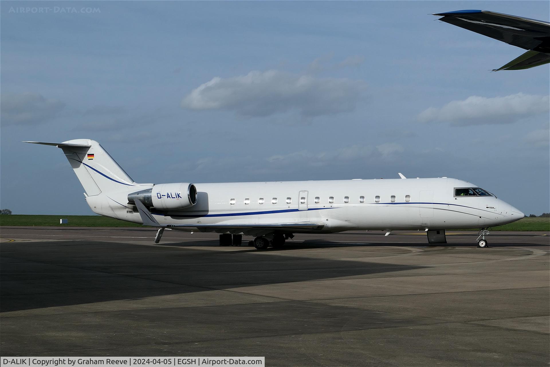 D-ALIK, 2006 Bombardier Challenger 850 (CL-600-2B19) C/N 8066, Parked at Norwich.