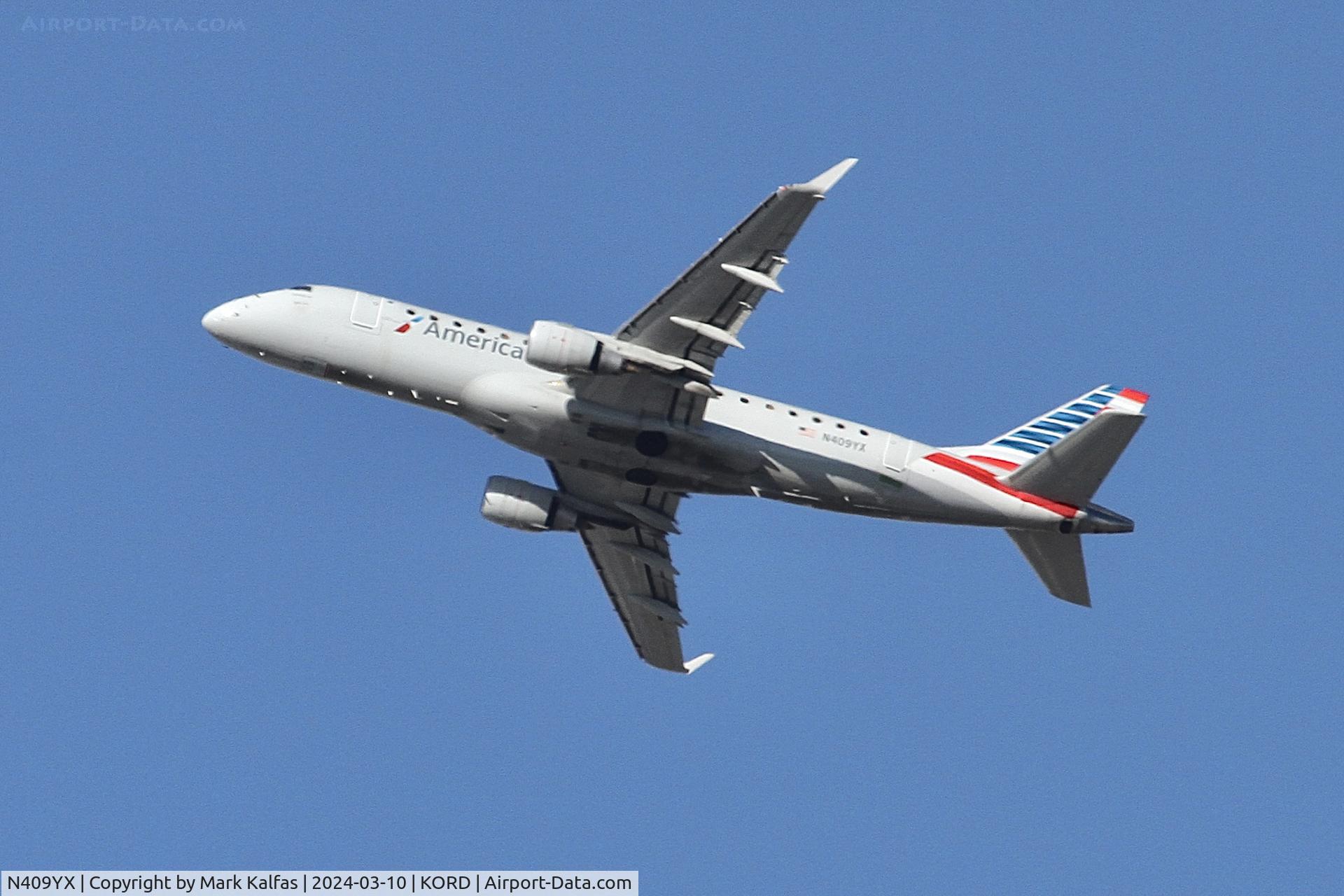N409YX, 2013 Embraer 175LR (ERJ-170-200LR) C/N 17000372, E170 Republic Airways/ American Eagle EMBRAER ERJ 170-100 LR N409YX RPA4364 ORD-MSP