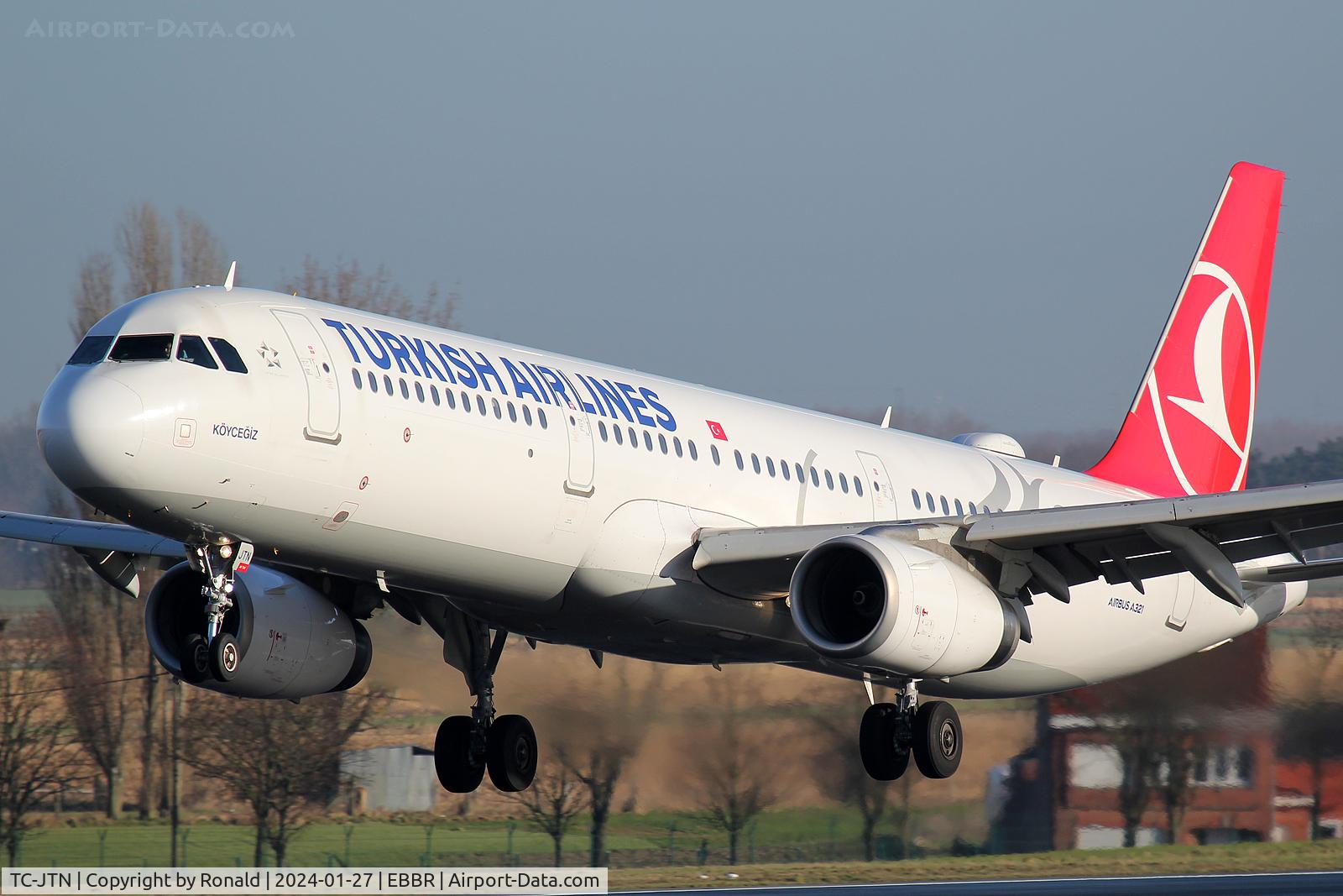 TC-JTN, 2016 Airbus A321-231 C/N 7274, at ebbr