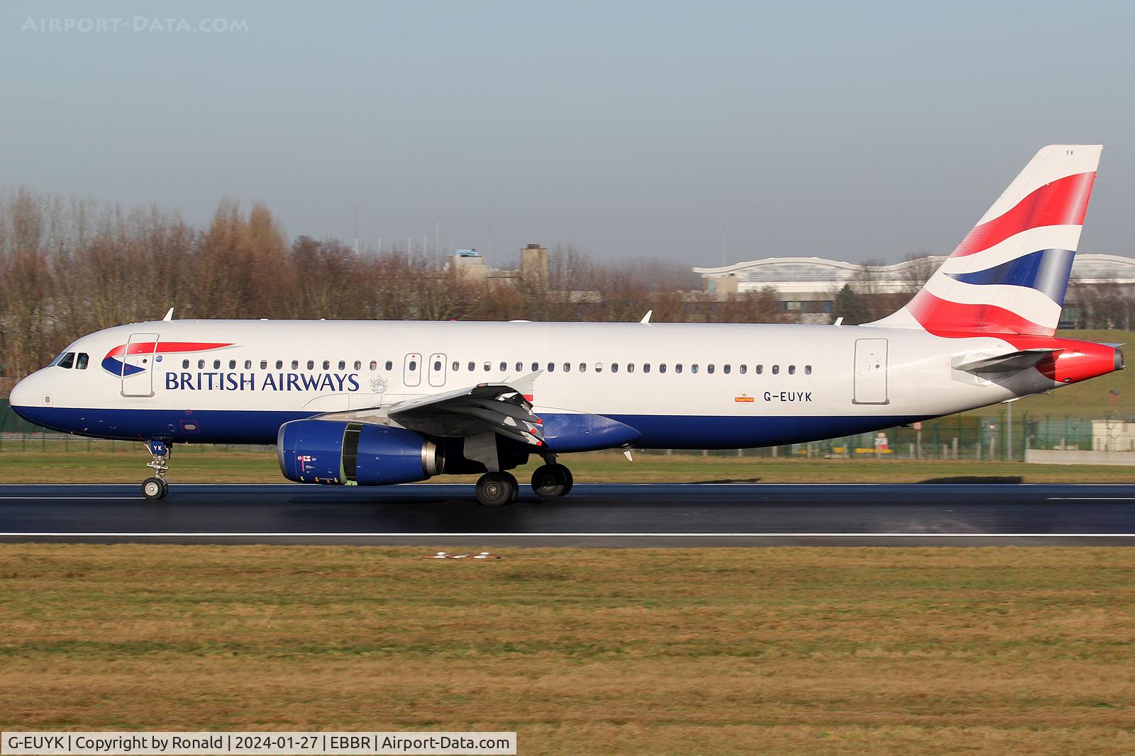G-EUYK, 2010 Airbus A320-232 C/N 4551, at ebbr