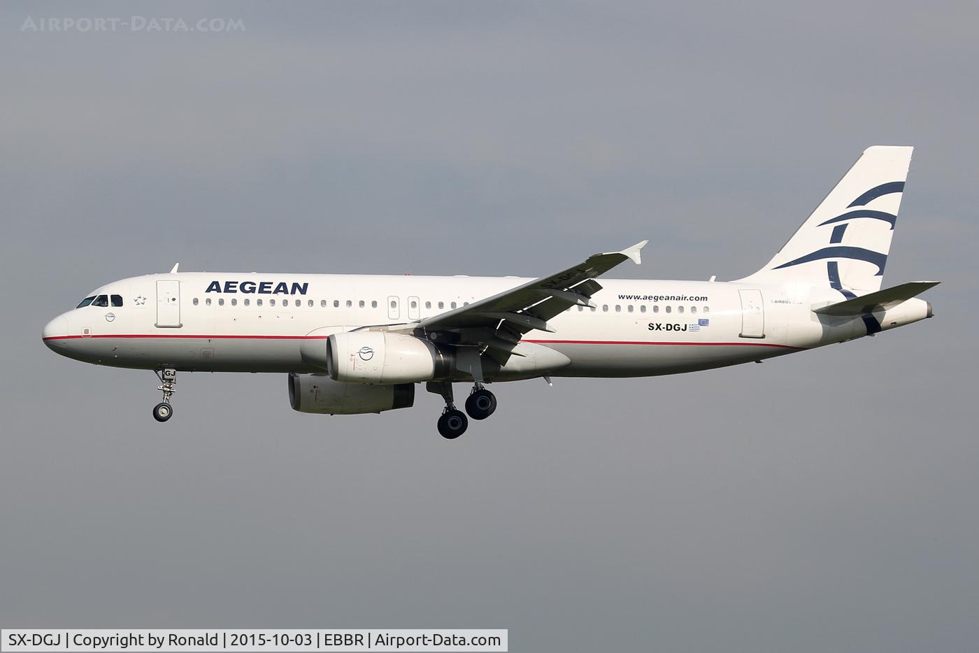 SX-DGJ, 2007 Airbus A320-232 C/N 3316, at ebbr