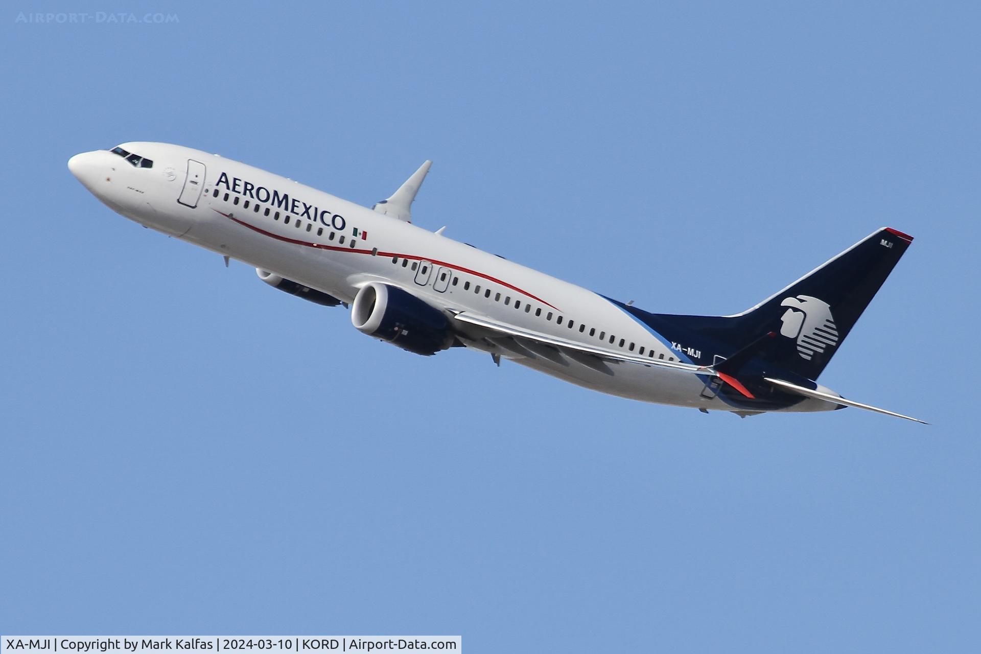 XA-MJI, 2019 Boeing 737-8 MAX C/N 60444, B38M AeroMexico Boeing 737 MAX 8 XA-MJI AMX687 KORD-MMMX