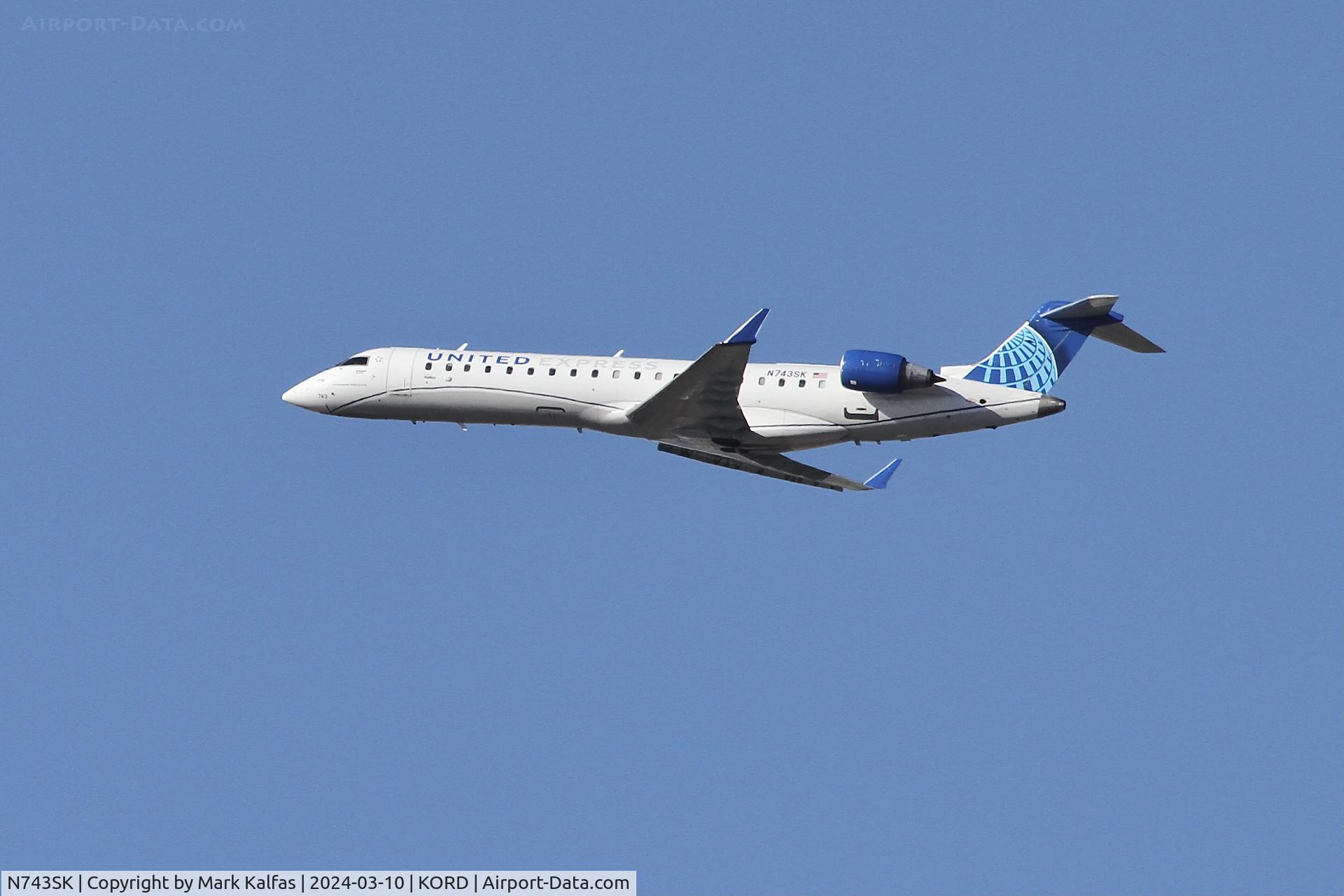 N743SK, 2005 Canadair CL-600-2C10 Regional Jet CRJ-700 C/N 10199, CRJ7 SkyWest United Express Canadair Regional Jet CRJ-700 N743SK SKW5800 ORD-ASE