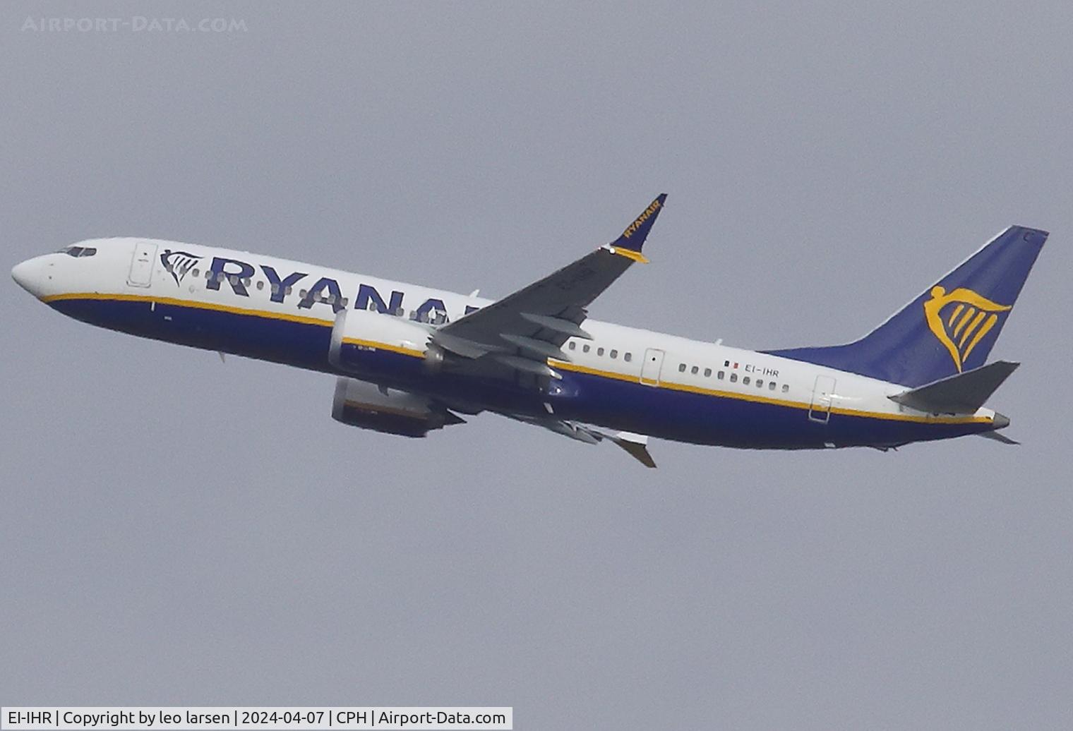 EI-IHR, 2023 Boeing 737-8-200 MAX C/N 62360, Copenhagen 7.4.2024