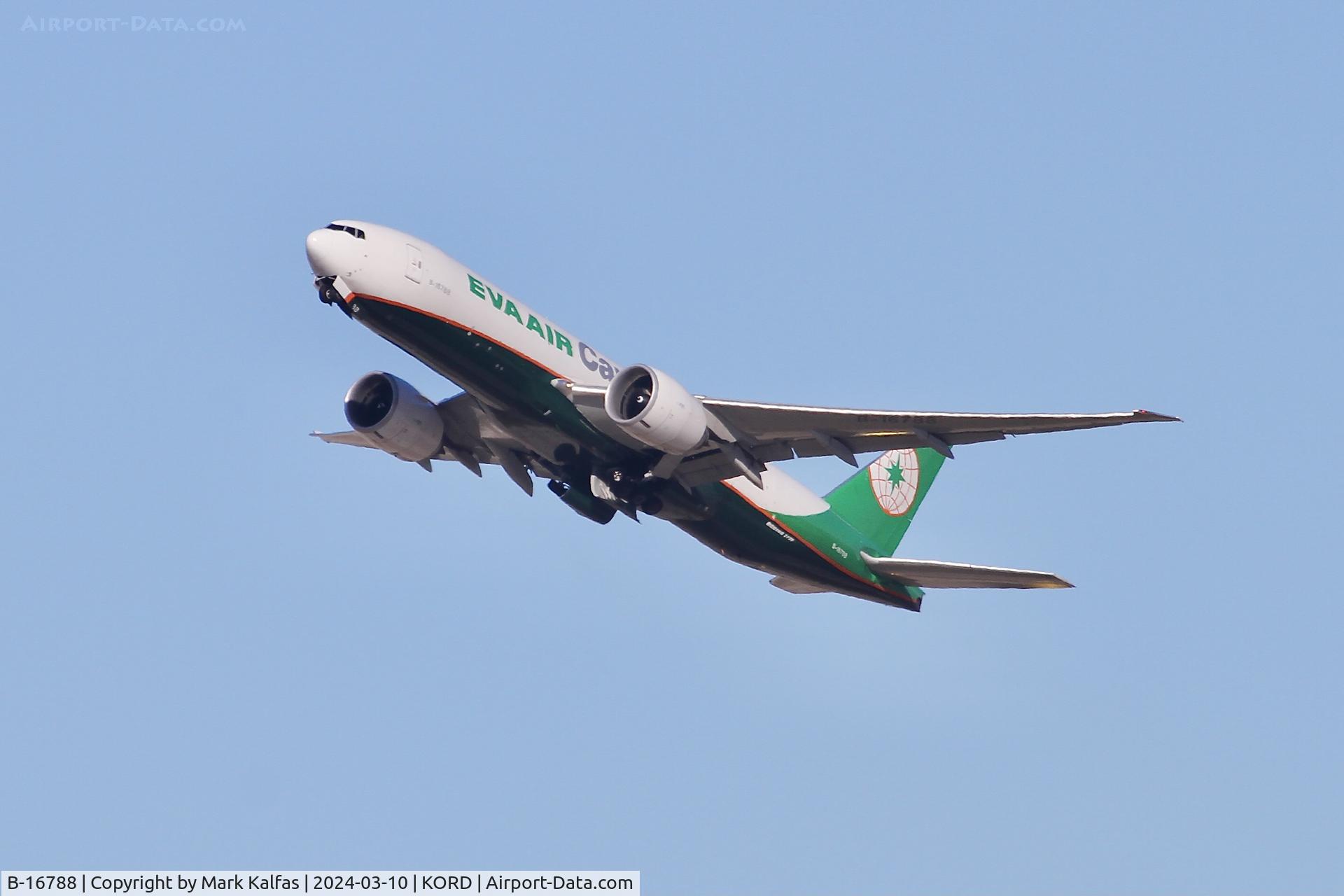 B-16788, 2021 Boeing 777-F C/N 67032, B77L EVA Air Cargo Boeing 777-F B-16788 EVA633 KORD-RCTP