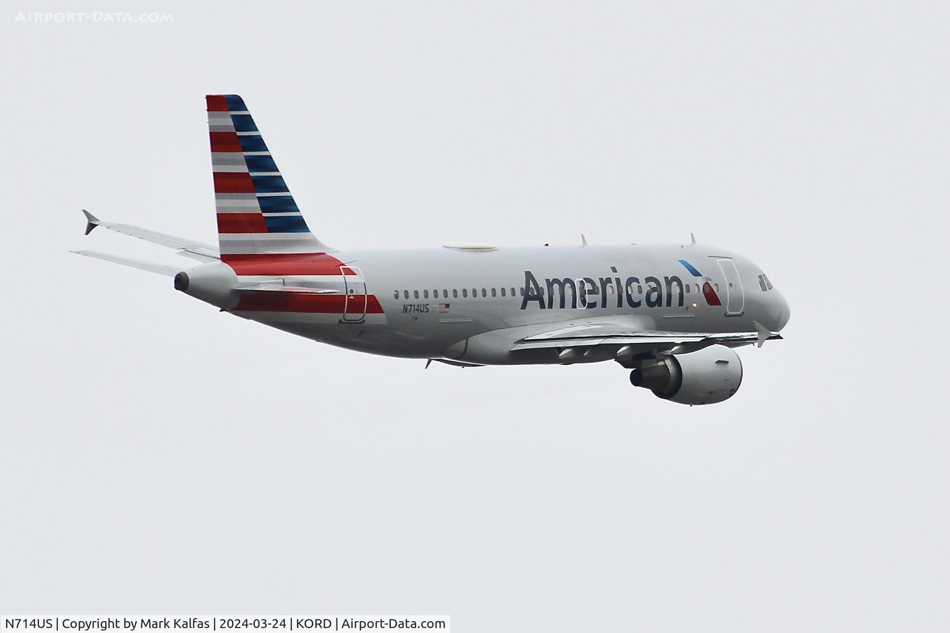 N714US, 1999 Airbus A319-112 C/N 1046, A319 American Airlines Airbus A319-112 N714US
AAL2324 ORD-STL