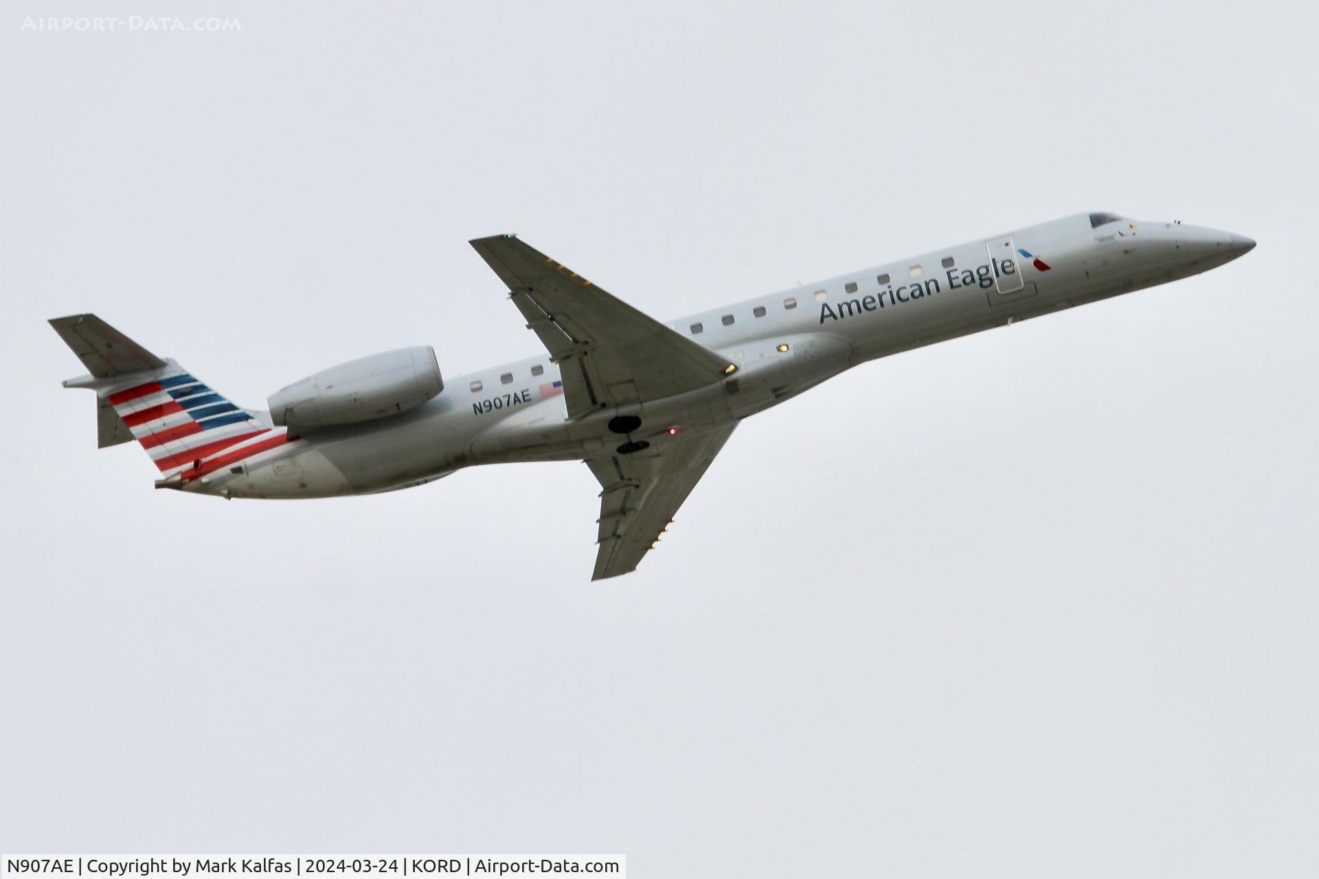 N907AE, 2005 Embraer ERJ-145LR (EMB-145LR) C/N 14500895, E145 Piedmont/American Eagle Embraer ERJ-145 N907AE PDT5726 ORD-FWE