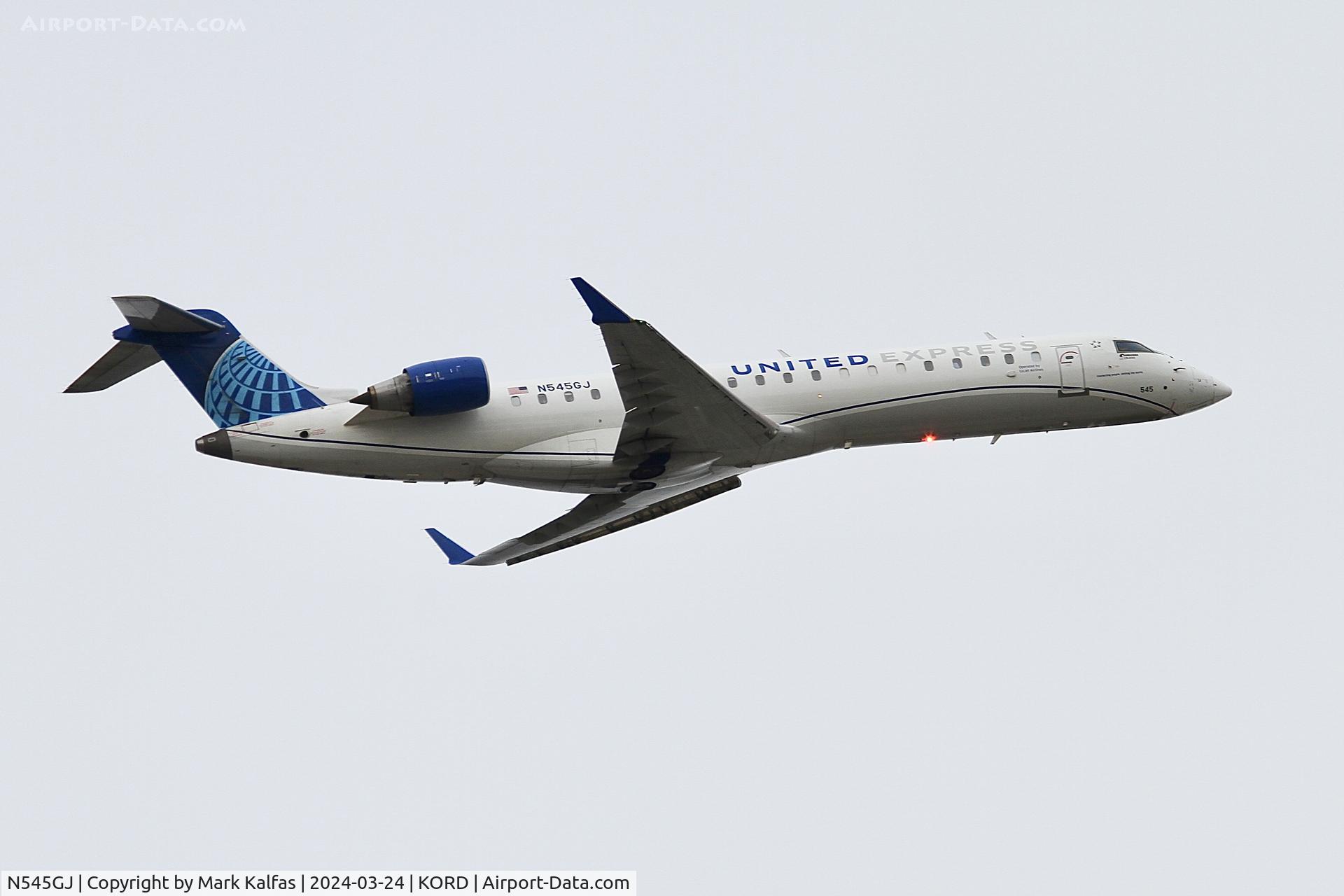 N545GJ, 2006 Bombardier CRJ-702 (CL-600-2C10) Regional Jet C/N 10255, CRJ7 GoJet / United Express CRJ-550  N541GJ GJS4518 ORD-STL