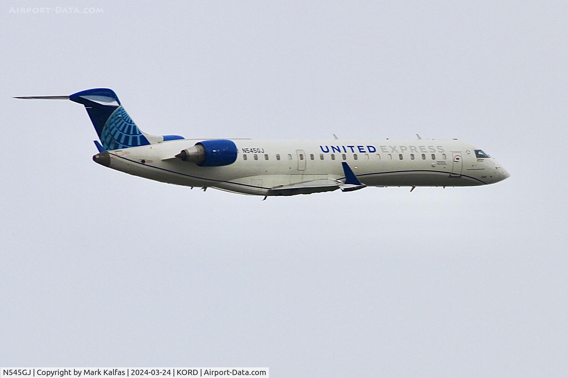 N545GJ, 2006 Bombardier CRJ-702 (CL-600-2C10) Regional Jet C/N 10255, CRJ7 GoJet / United Express CRJ-550  N541GJ GJS4518 ORD-STL