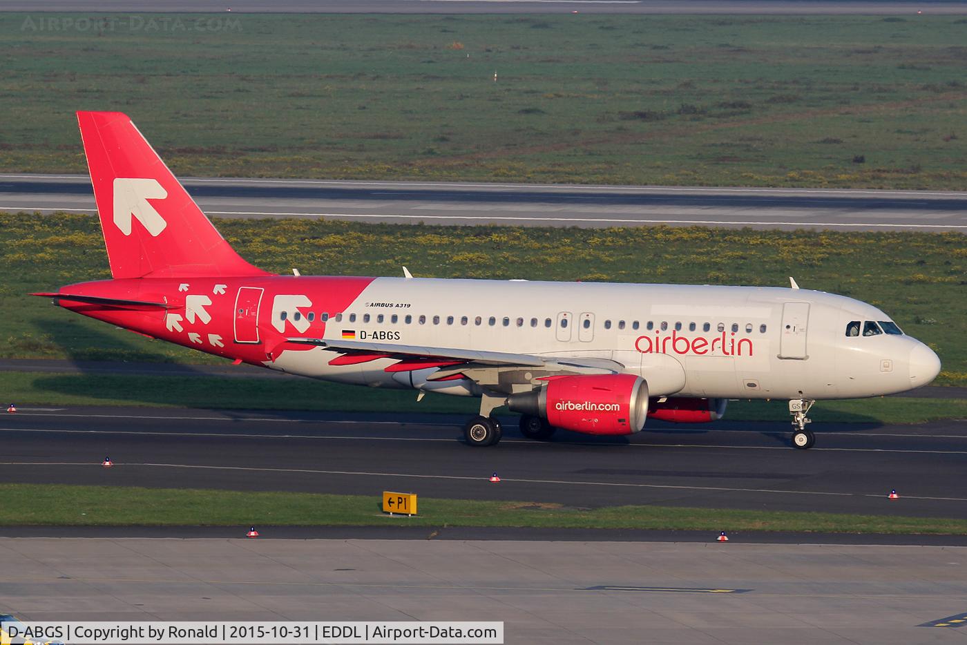 D-ABGS, 2009 Airbus A319-112 C/N 3865, at dus